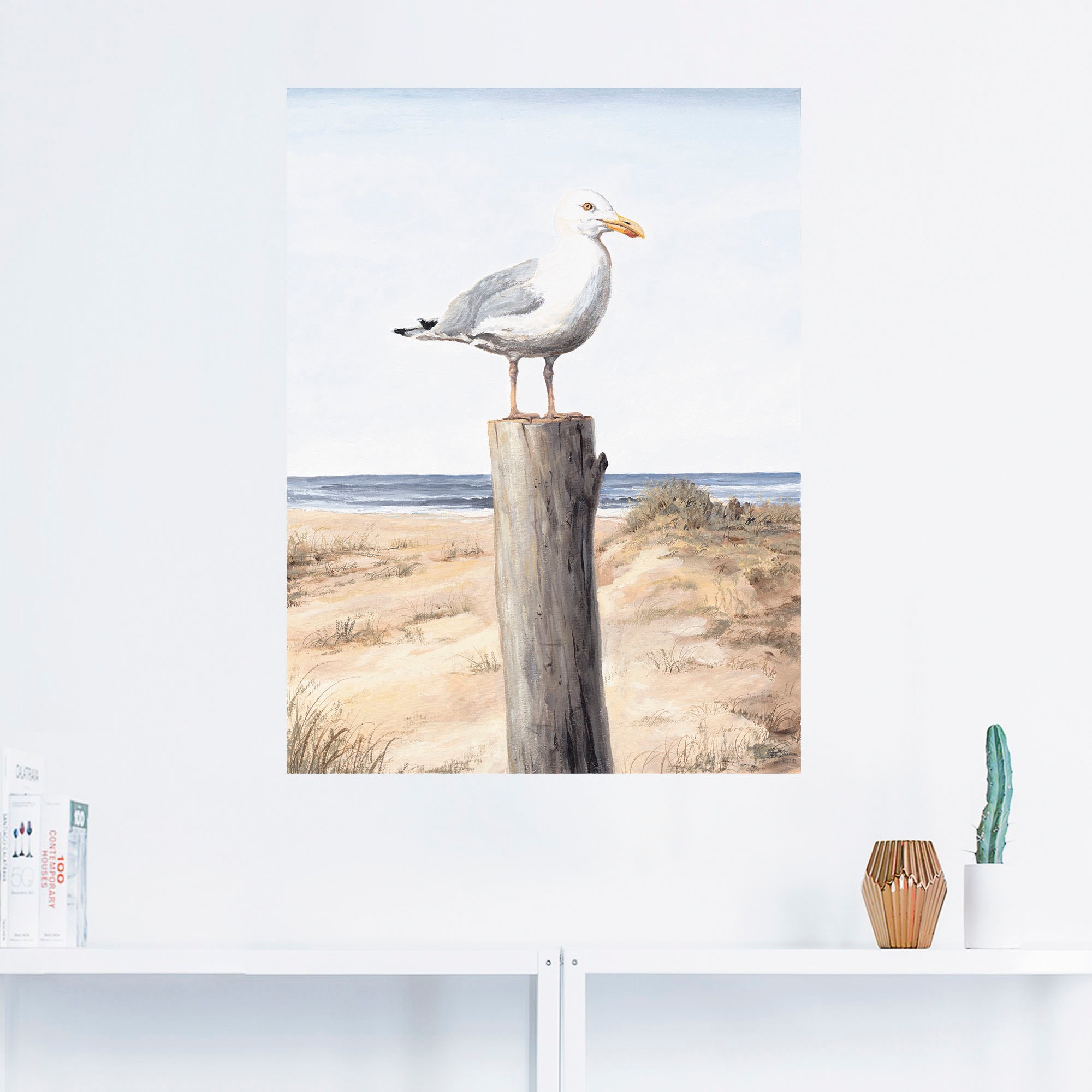 Artland Wandbild »Möwe«, Vögel, (1 St.), als Alubild, Outdoorbild, Leinwandbild, Poster, Wandaufkleber