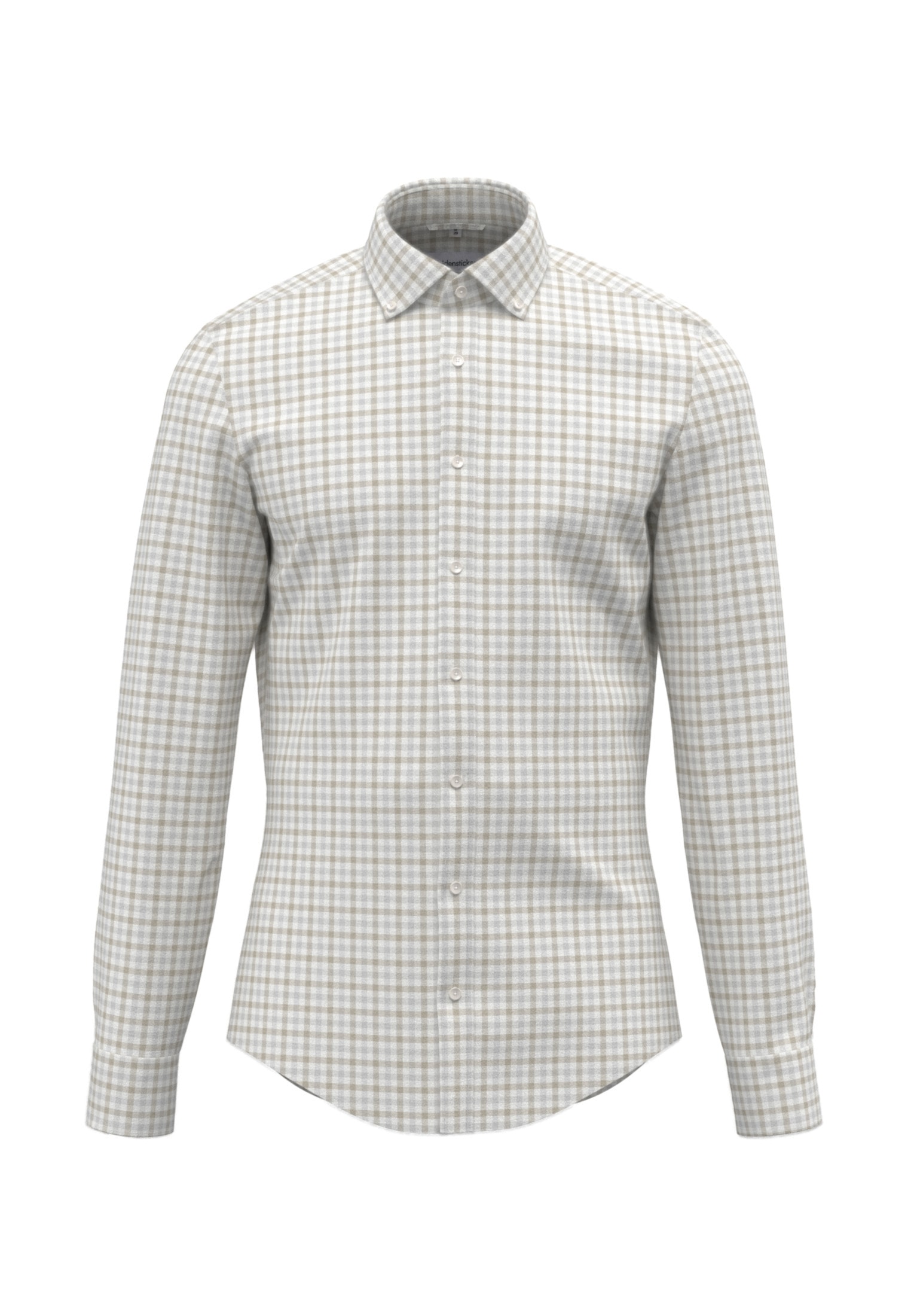 seidensticker Flanellhemd »Shaped«, Shaped Langarm Button-Down-Kragen Karo