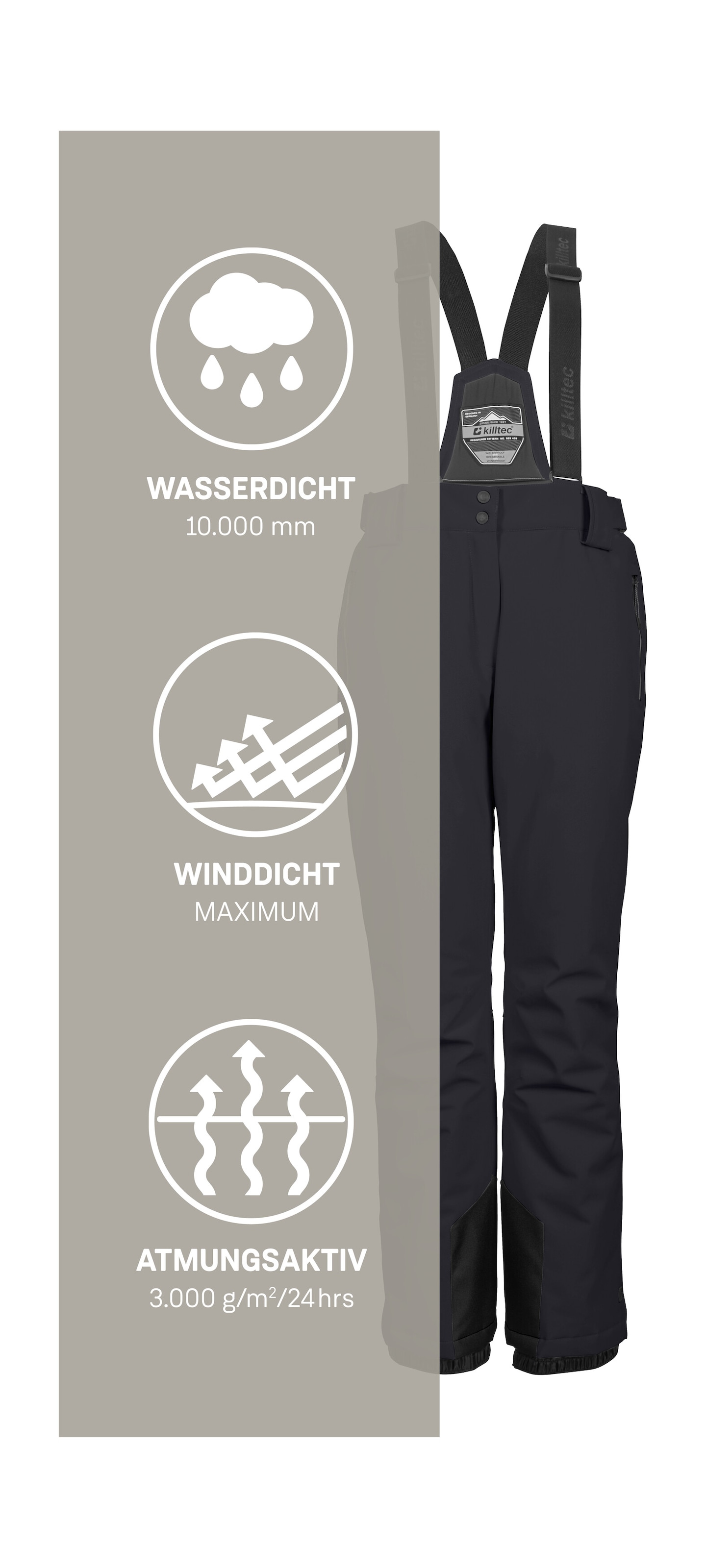 Killtec Skihose »KSW 249 WMN SKI PNTS«  Wind- und wasserdicht, verstellbar, Teflon EcoElite™-Imprägnierung