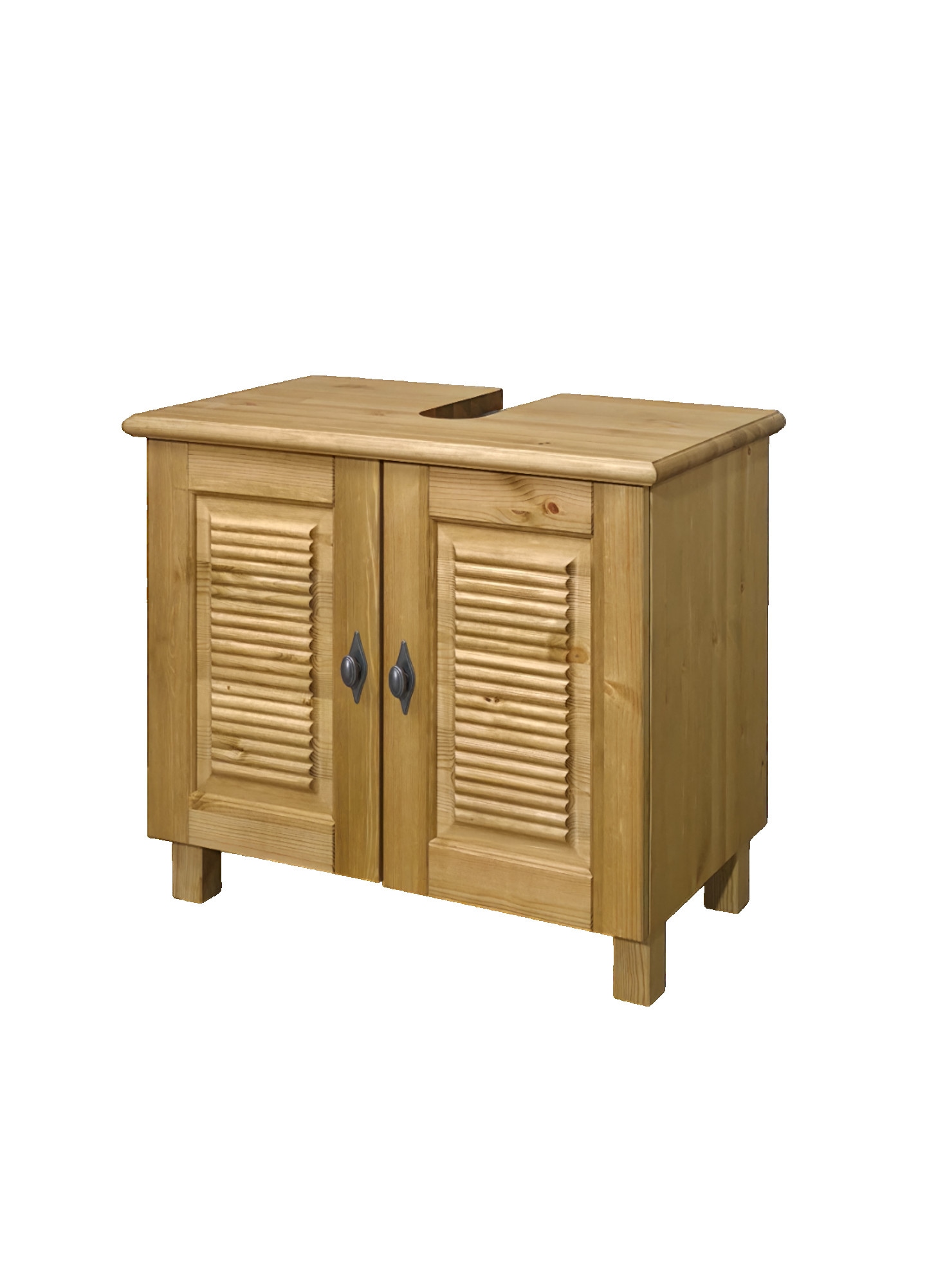 OTTO home Waschbeckenunterschrank »Rauna« aus massiver Kiefer, Breite 64 cm, Rillenoptik, made in EU