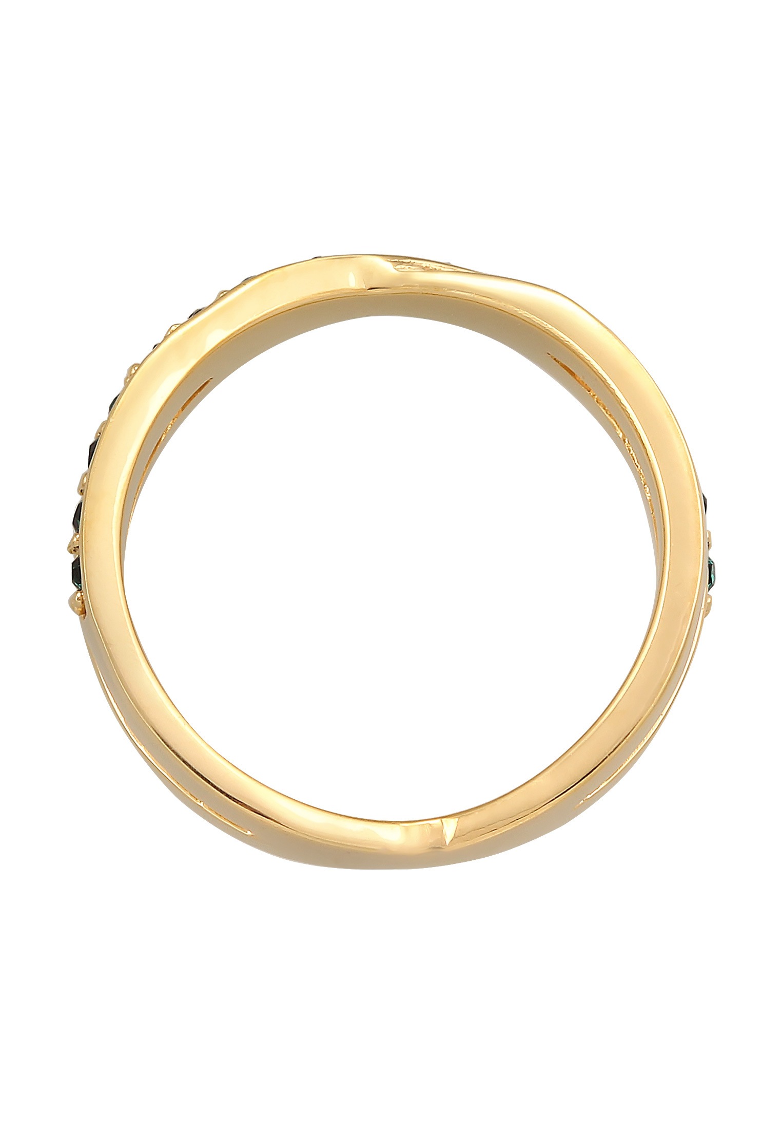 Elli Silberring »Ring Eleganter Wickelring Kristalle 925 Silber«