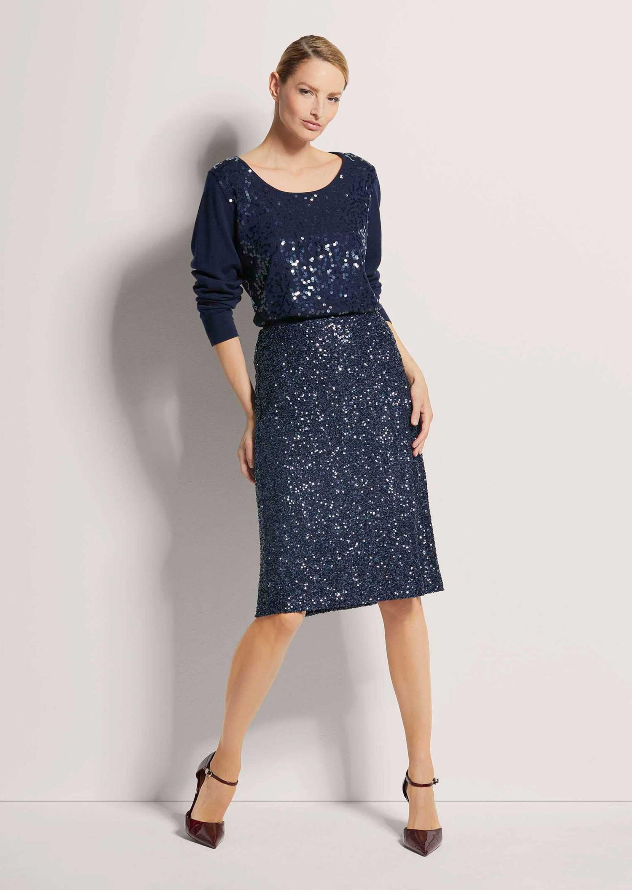 MADELEINE Sommerrock »Paillettenrock Schlanker Pencil-Skirt mit Wendepailletten«