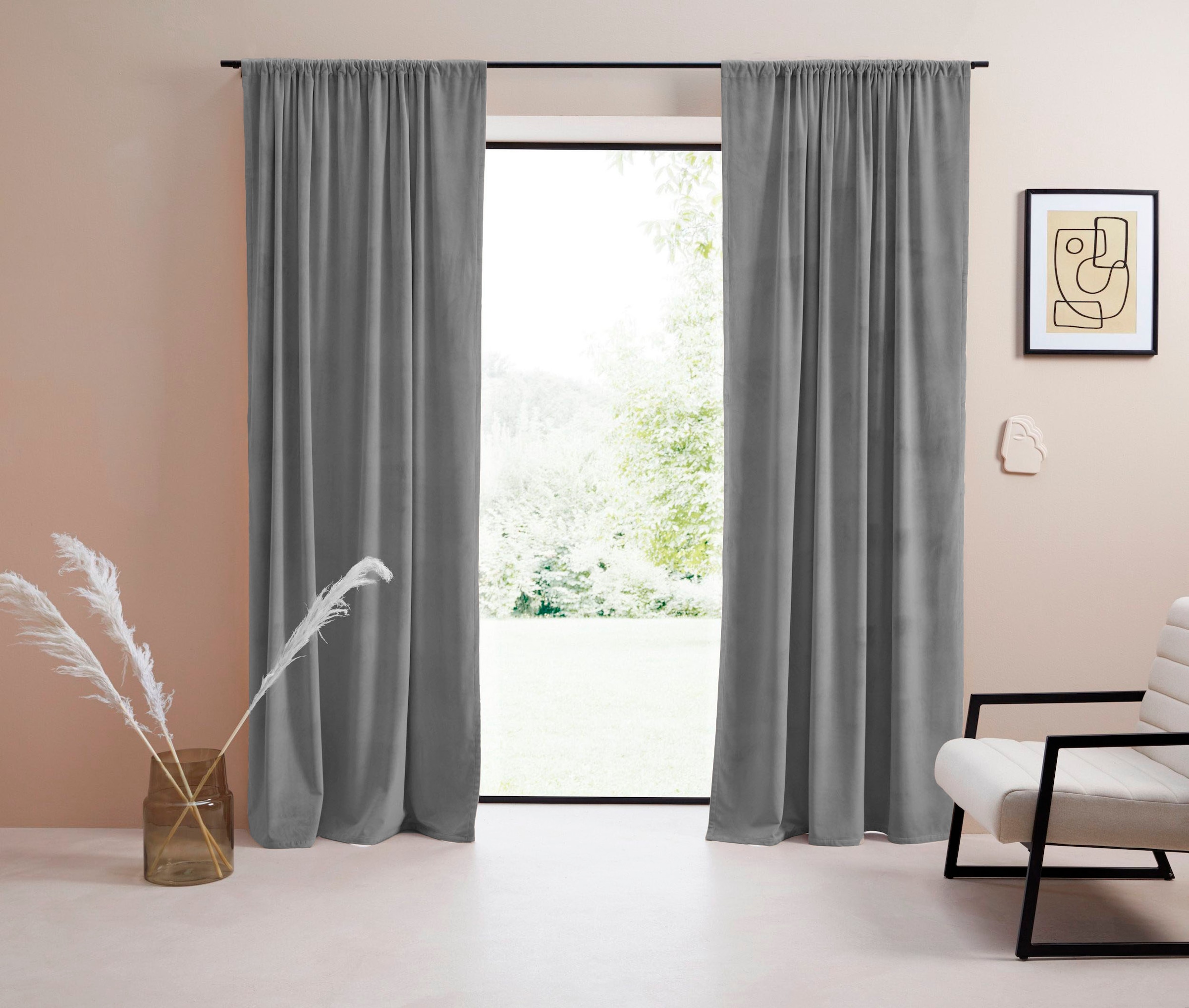 LeGer Home by Lena Gercke Gardine "LADINA, 1 Stück, Blickdicht, Stangendurchzug" Stangendurchzug 1 Stk. tlg. blickdicht, gewebt, verschiedene Größen, 1 Stück, Bestseller