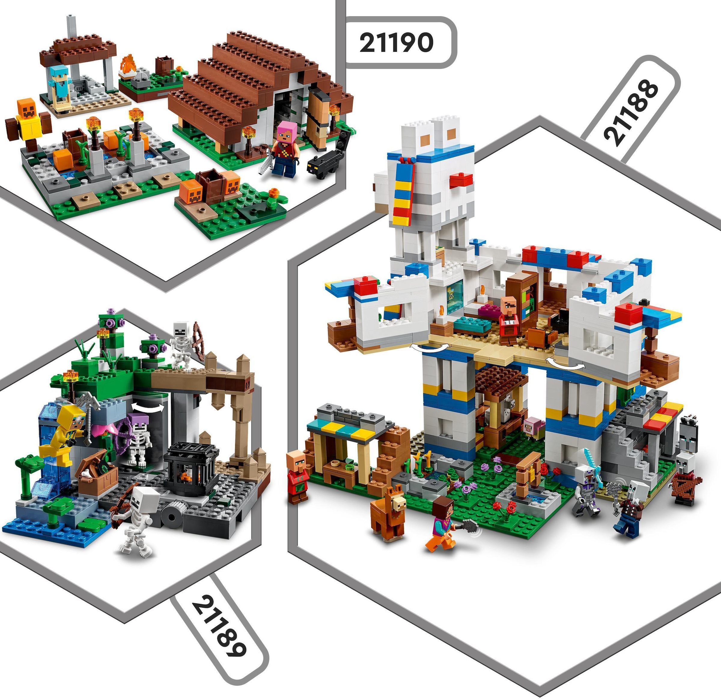 LEGO® Konstruktionsspielsteine »Das Skelettverlies (21189), LEGO® Minecraft«, (364 St.), Made in Europe