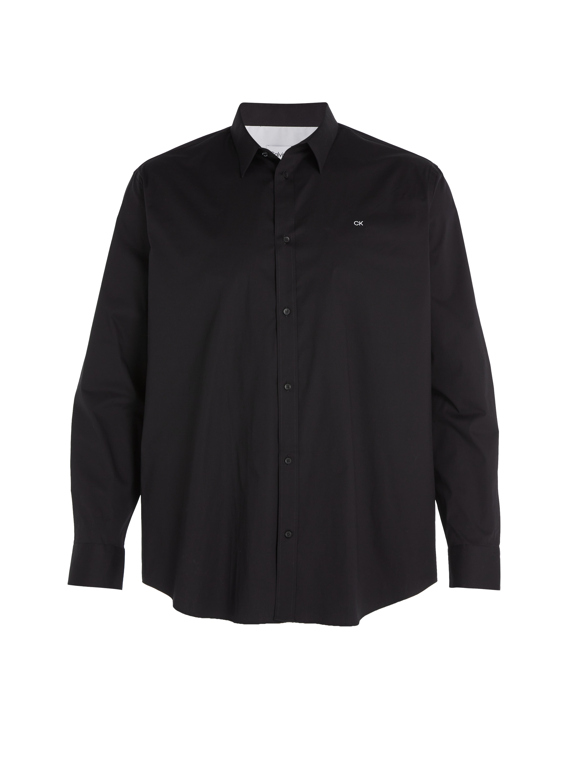 Calvin Klein Big&Tall Langarmhemd »BT_STRETCH POPLIN SLIM SHIRT«, in großen Größen mit durchgehender Knopfleiste