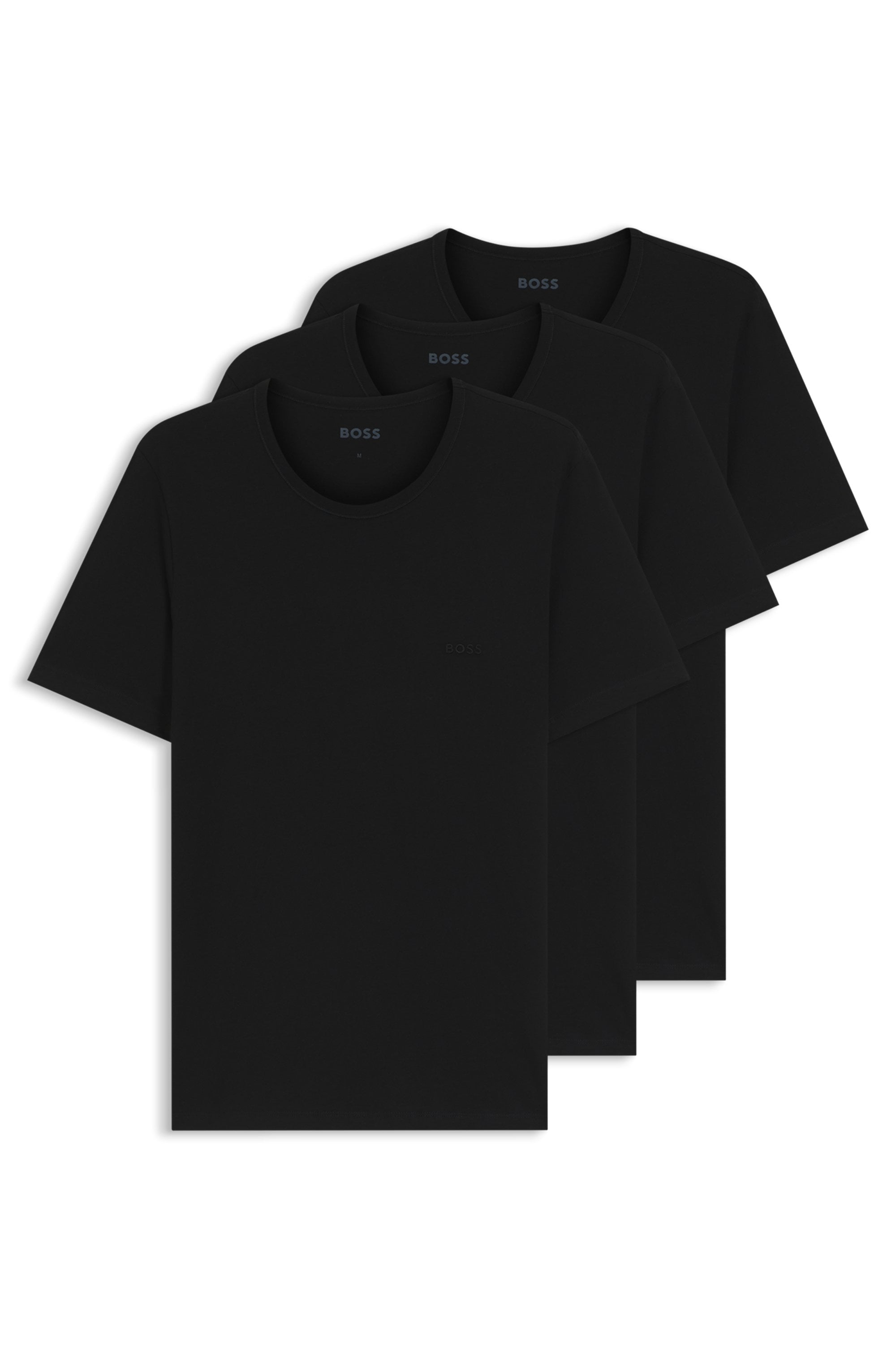BOSS T-Shirt »Rundhals BOSS ONE« Packung, 3er-Pack, 3 Stk. mit dezentem BOSS Logo-Print