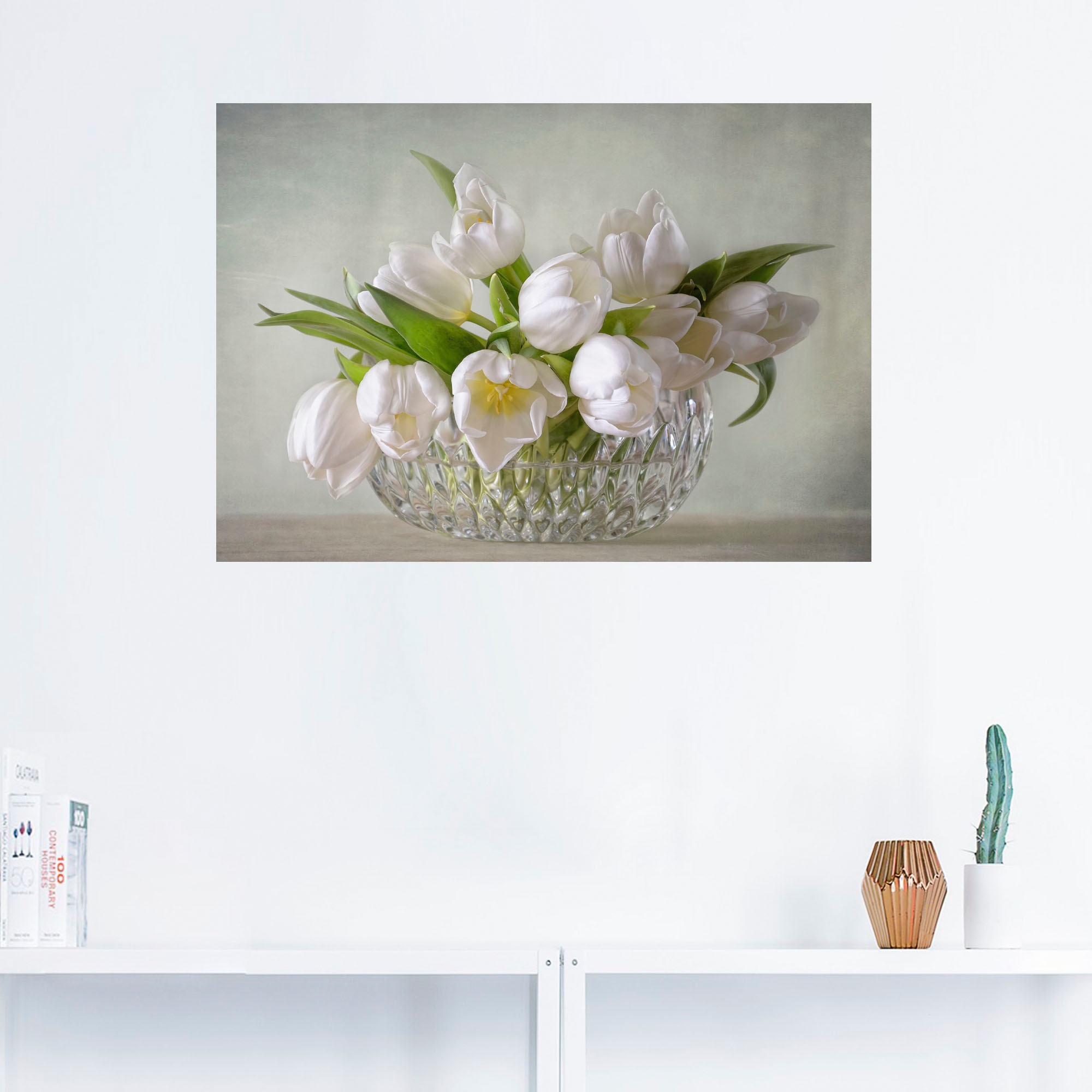 Artland Wandbild »Weiße Tulpen«, Blumen, (1 St.), als Leinwandbild, Poster, Wandaufkleber in verschied. Größen