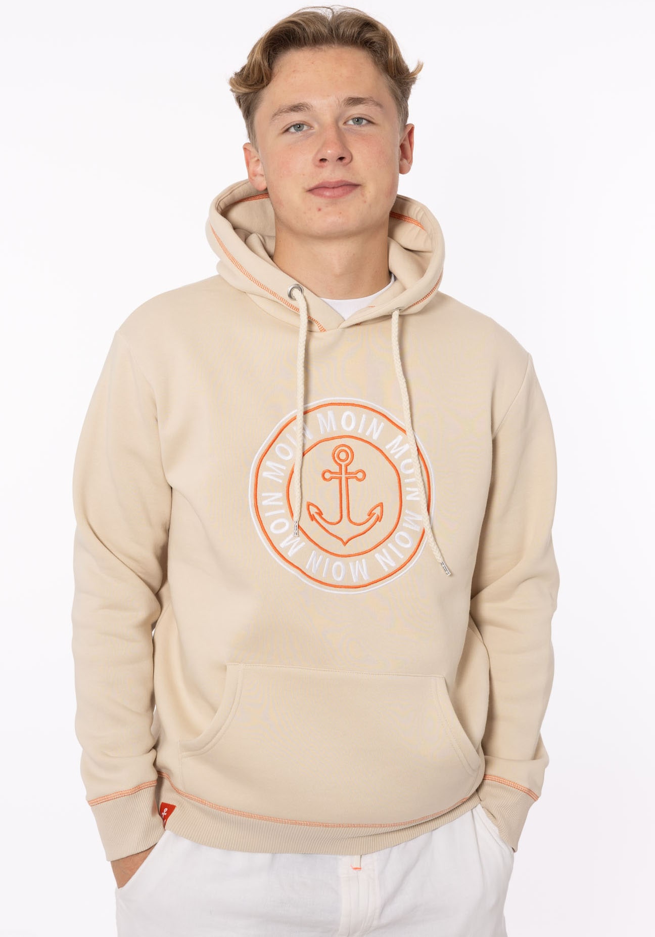 Hoodie »"Anker & Moin" Herren«, mit Fronttaschen und Kordel