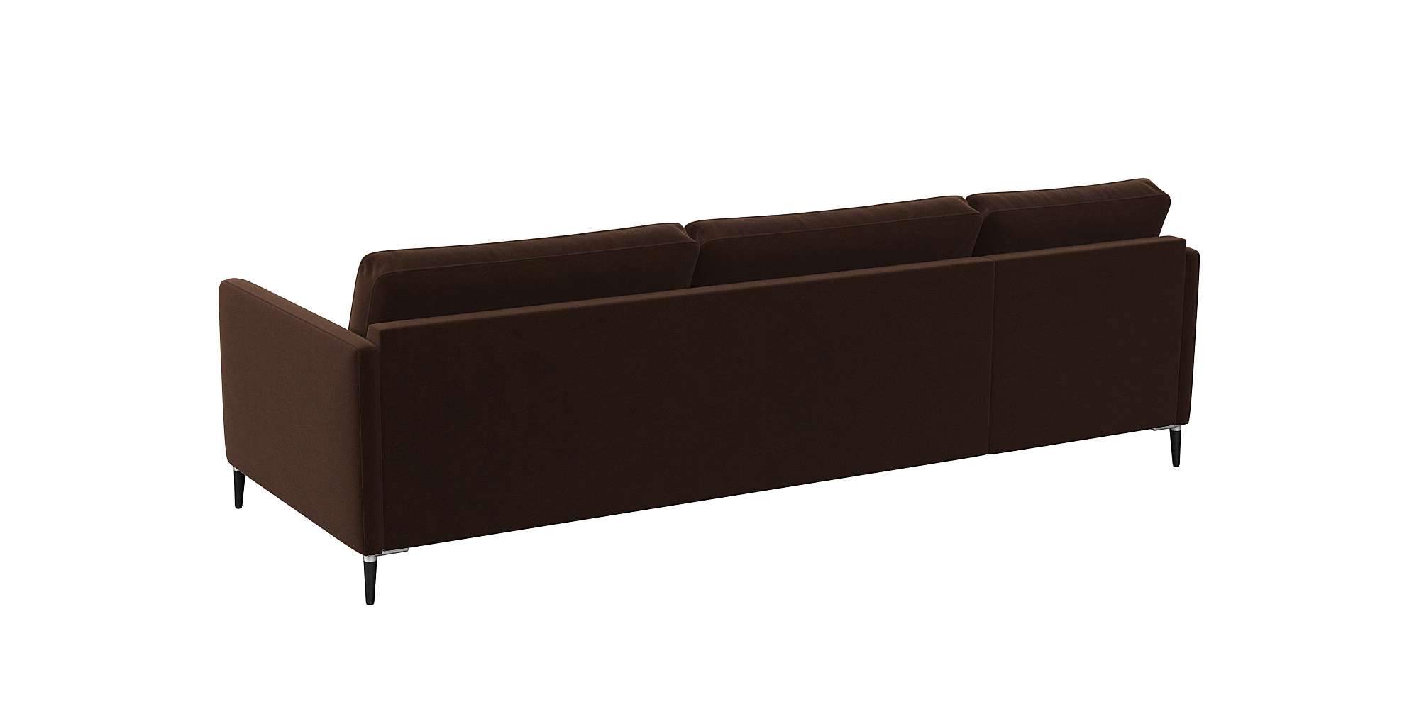 FLEXLUX Ecksofa »Fiore, L-Form«, schmale Armlehnen, Kaltschaum, Füße Alu+schwarz