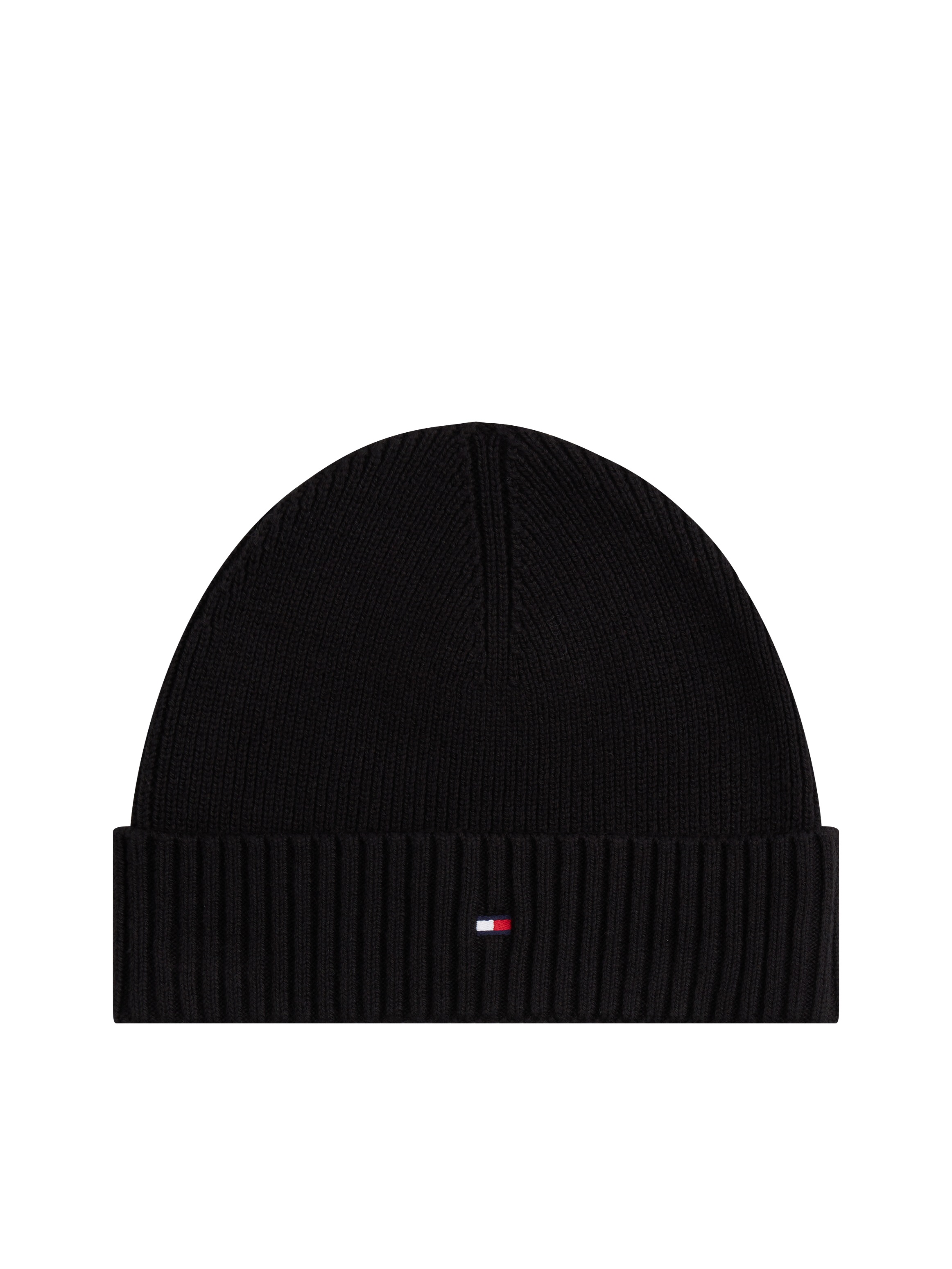 Tommy Hilfiger Strickmütze »TH FLAG PIMA COTTON BEANIE«, mit Logostickerei