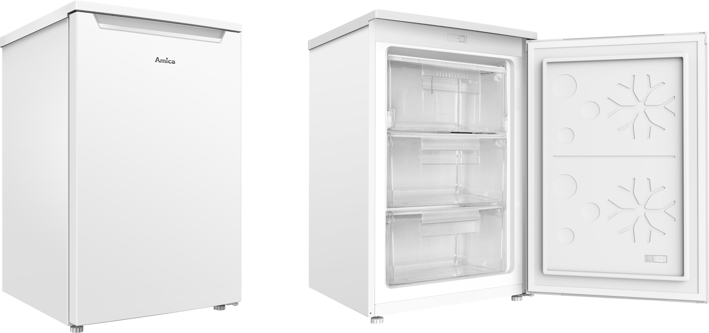 Amica Gefrierschrank »GS 321 101 W« 85 cm hoch 55 cm breit Leise Power für Tiefkühlvorräte – passt in jede Ecke