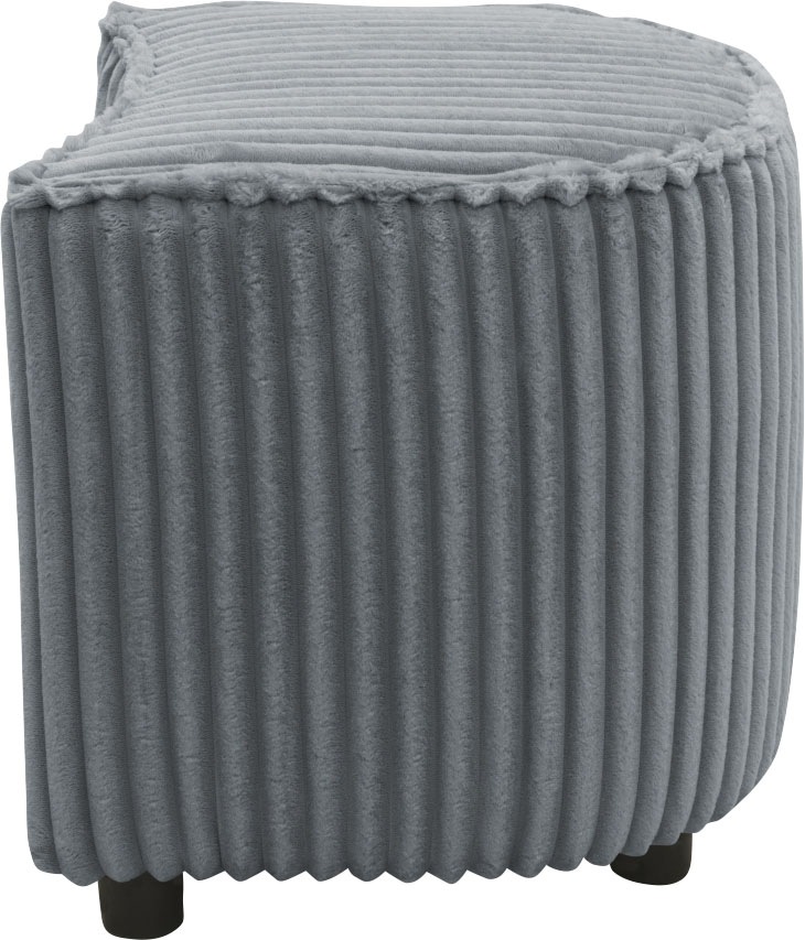 INOSIGN Polsterhocker »AMECA, Hocker, Fußhocker 52 x 47 x 46 cm (BxTxH)«, (1 St.), mit Mega-Cordstoff, sichelförmig