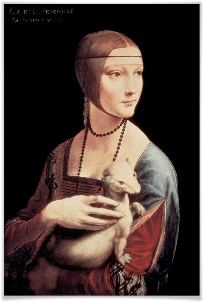 »Dame Hermelin«, bequem Wandposter Poster, kaufen Menschen, St.), Wandbild, mit Poster Bild, (1 Wall-Art