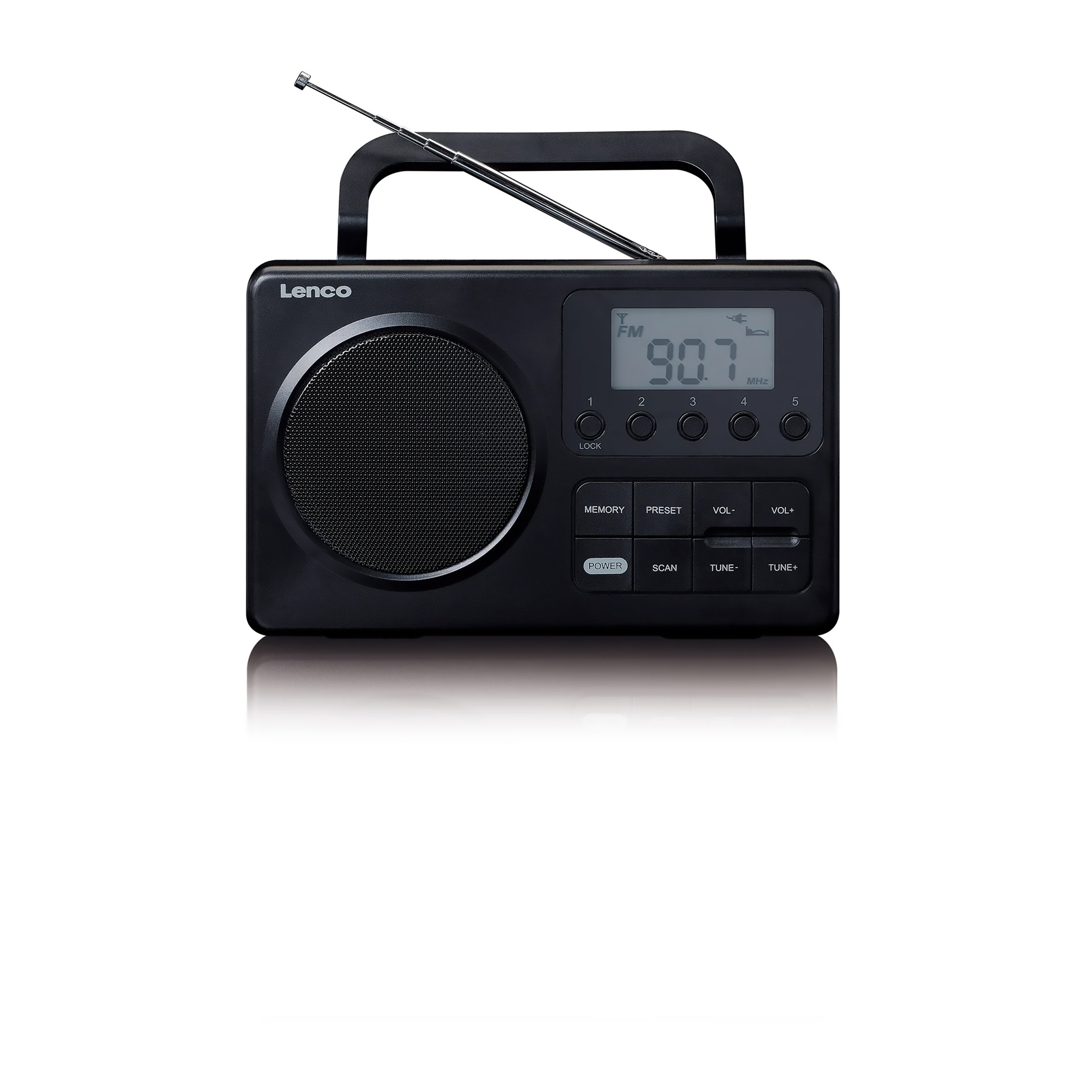 Lenco UKW-Radio »MPR-035BK« ( FM-Tuner ) tragbar, mit Display, Netz-/Batteriebetrieb