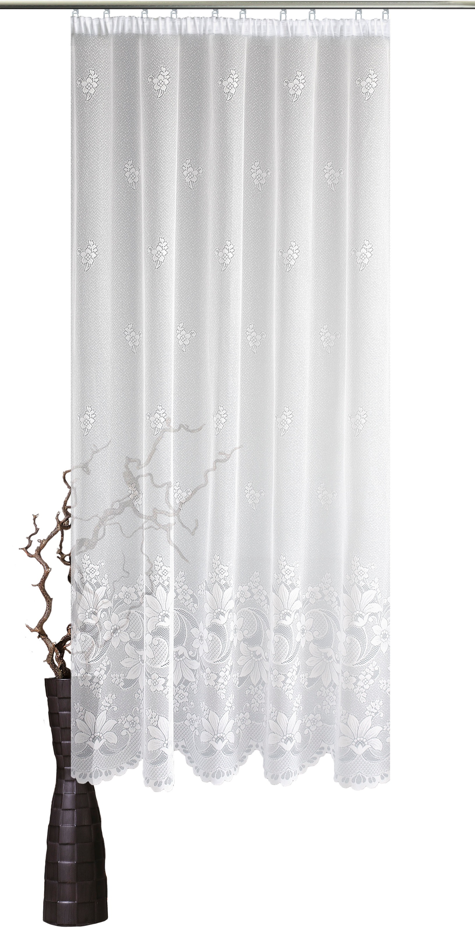 VHG Gardine »Gudrun«, (1 St.), Jacquard, Polyester, pflegeleicht, nach Maß kaufen