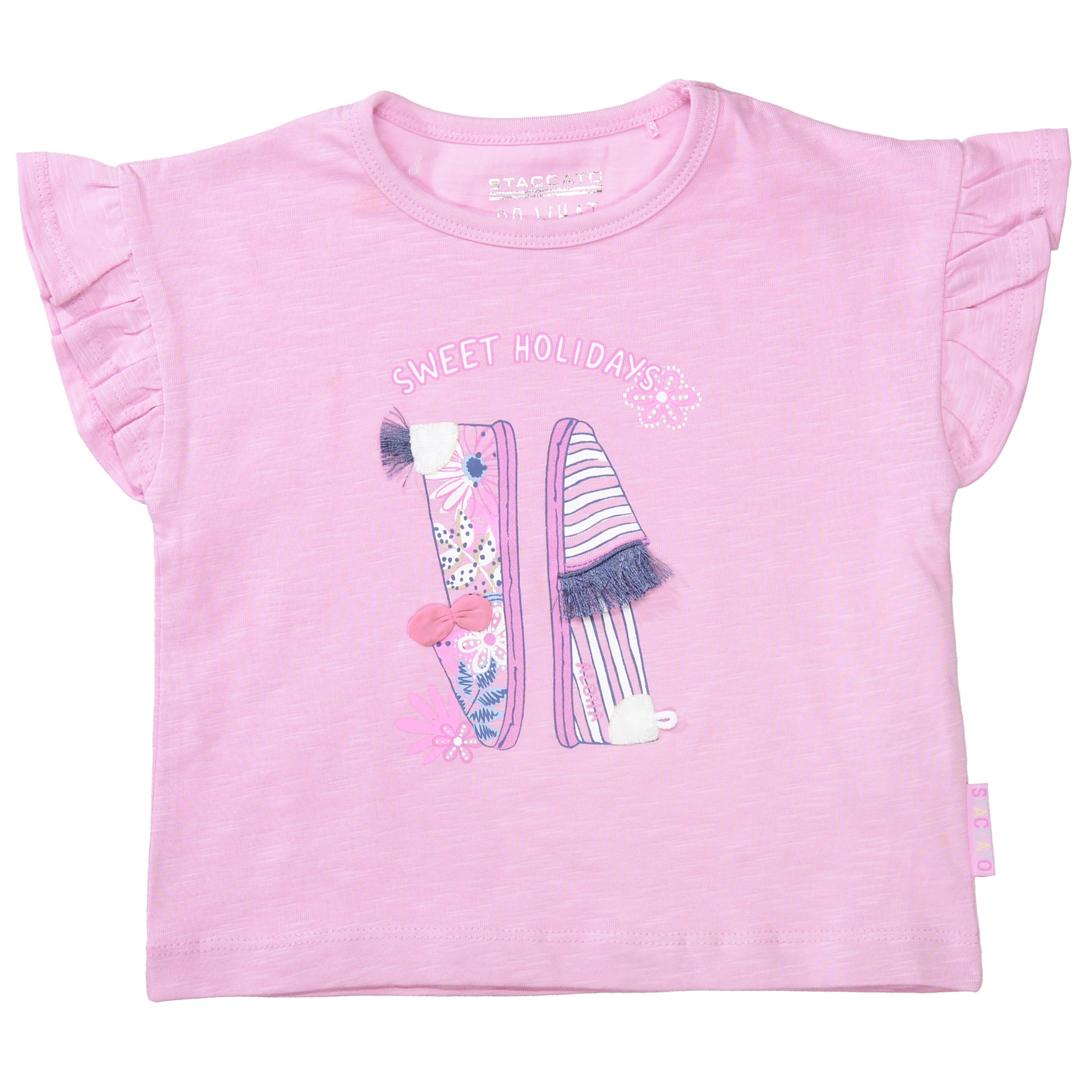 STACCATO T-Shirt »T-Shirt mit Print«, Rüschenärmel