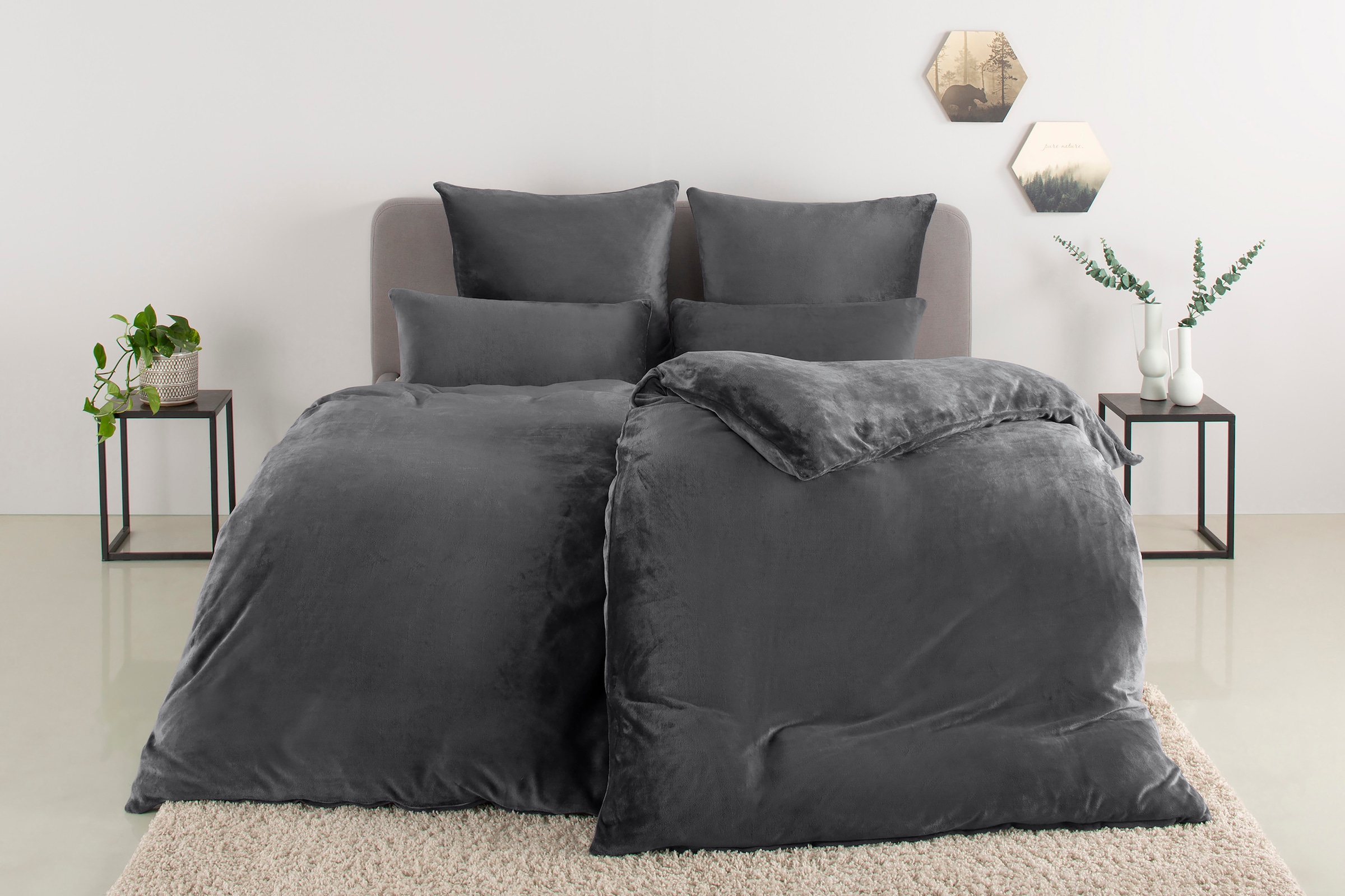 my home Bettwäsche »Desner3«, Bettwäsche mit Reißverschluss, Cashmere-Touch, kuschelig & weich