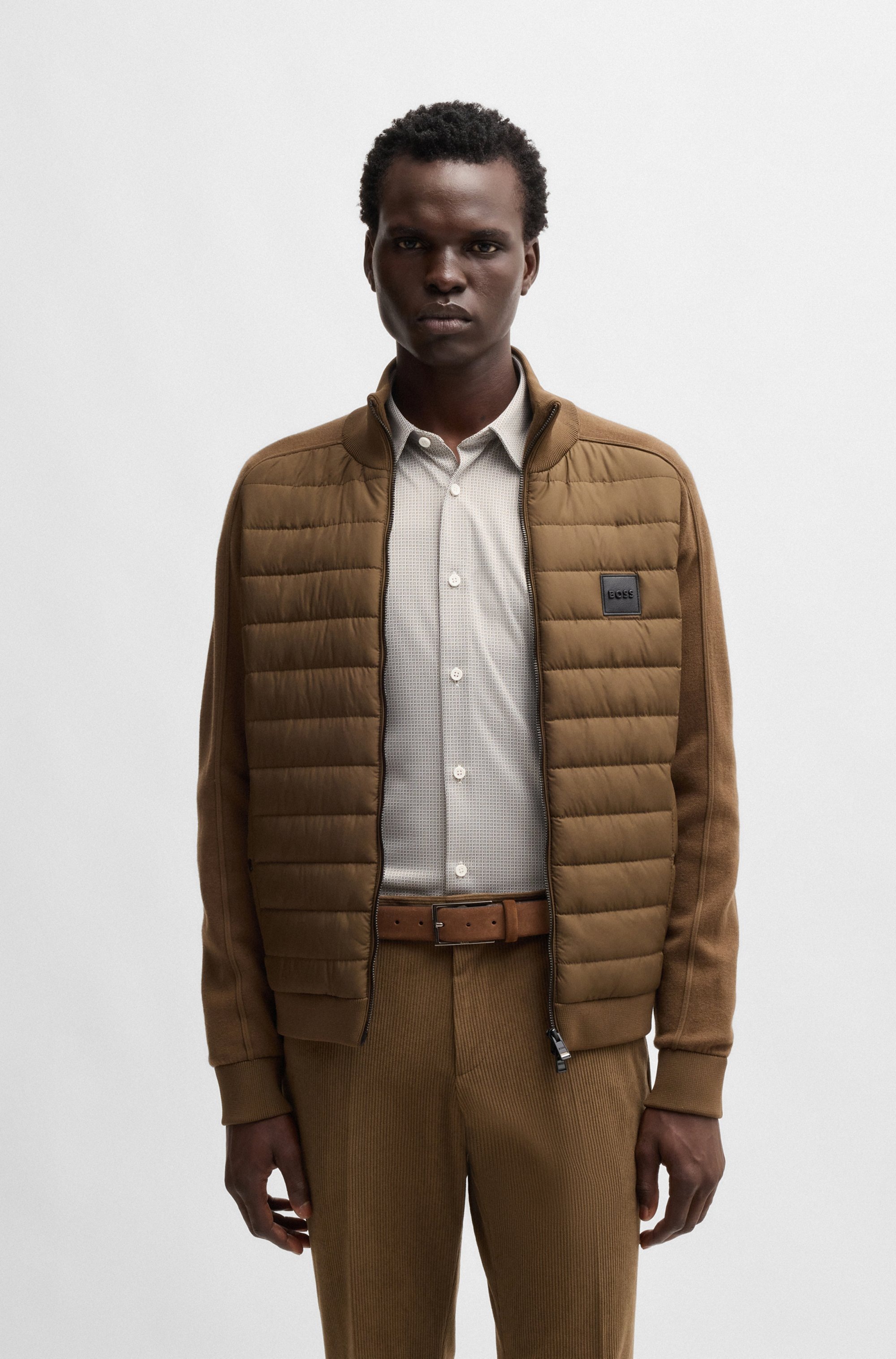 BOSS Ledergürtel »Calindo« aus Veloursleder mit Logo-Schliesse aus Metall