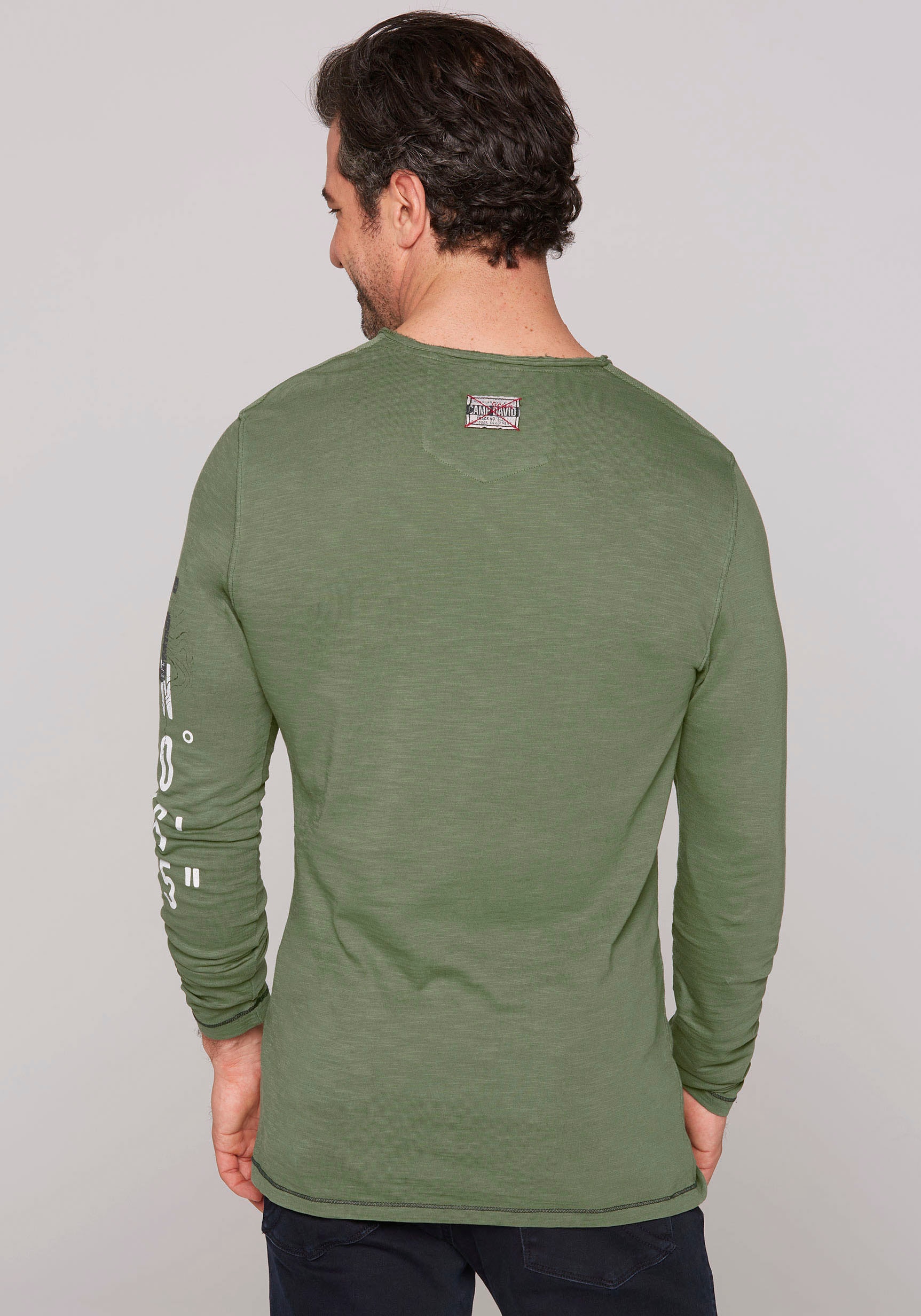 CAMP DAVID Langarmshirt, mit offenen Kanten