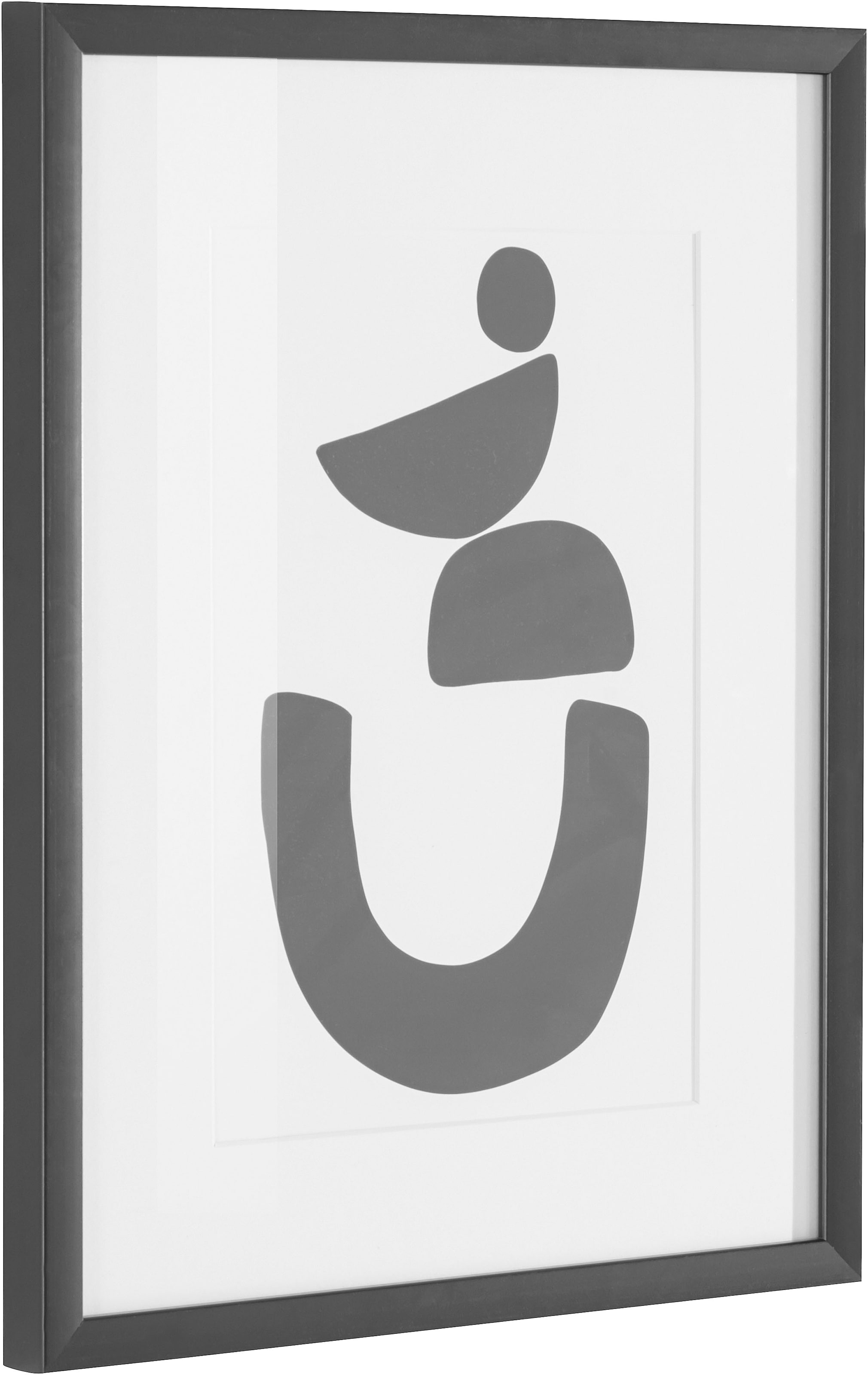 LeGer Home by Lena Gercke Bild »Black is Beautiful II« Abstrakt | Kunst | Modern | Schwarz-Weiß 1 Stk. tlg. HD Premium Poster-Druck inkl. Holzrahmen