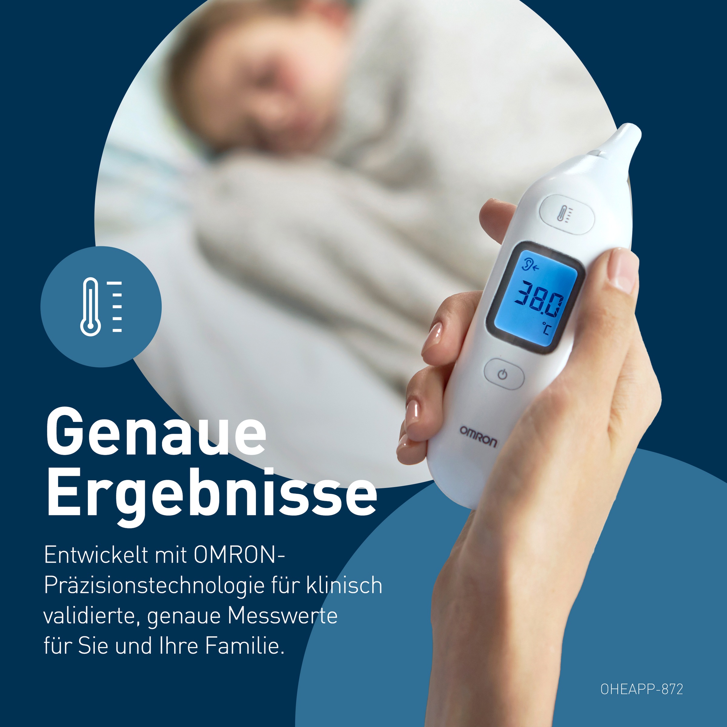 Omron Ohr-Fieberthermometer »Gentle Temp 533« Schnelle, präzise 1-Sekunden-Messung, keine Einweg-Schutzhüllen nötig