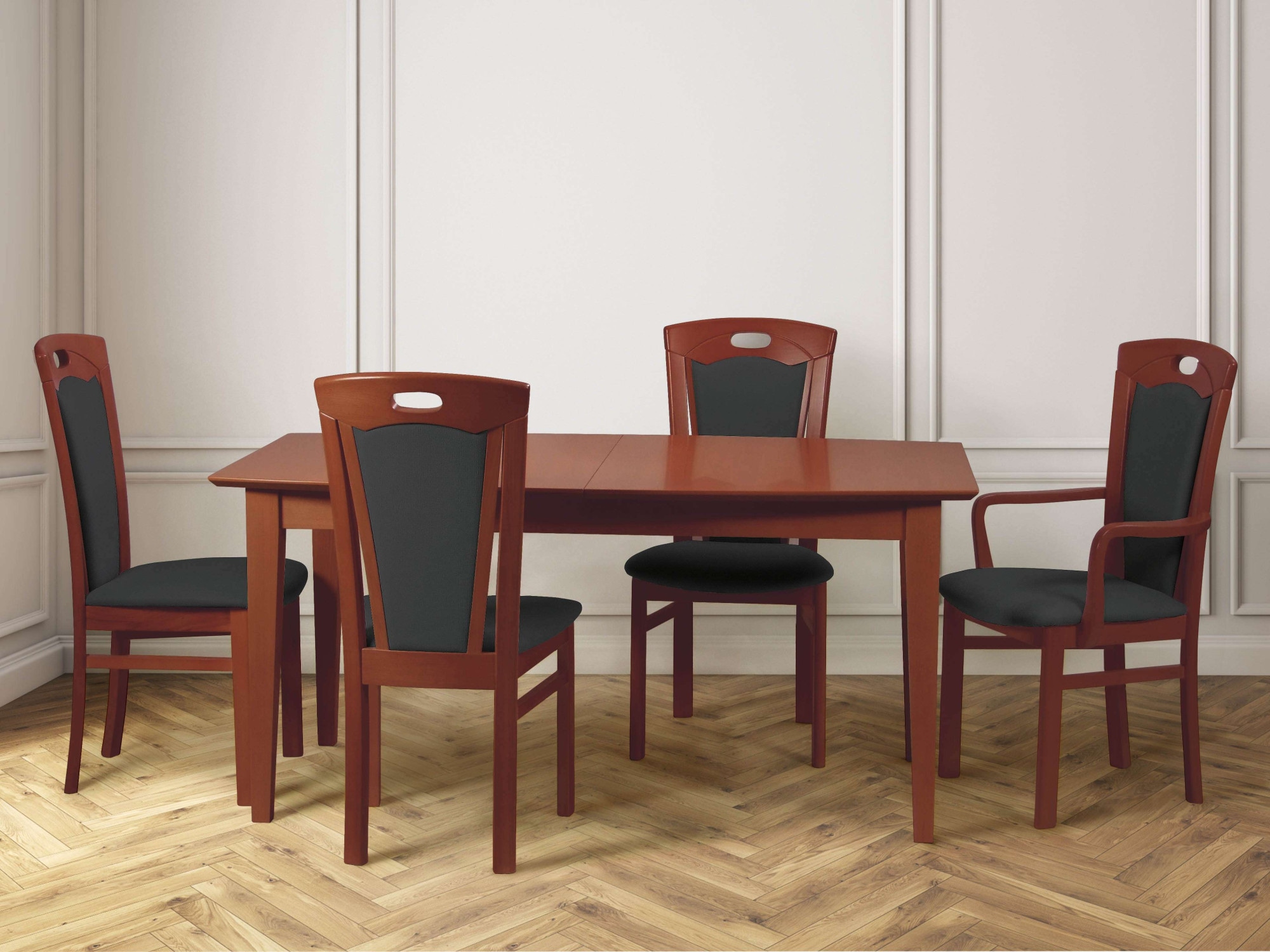 Home affaire Esszimmerstuhl »FERDI Made in Italy, Massivholz«, (Set), 2 St., Feinstruktur, Bezug Feinstruktur (wasser- und fleckabweisend) oder Struktur