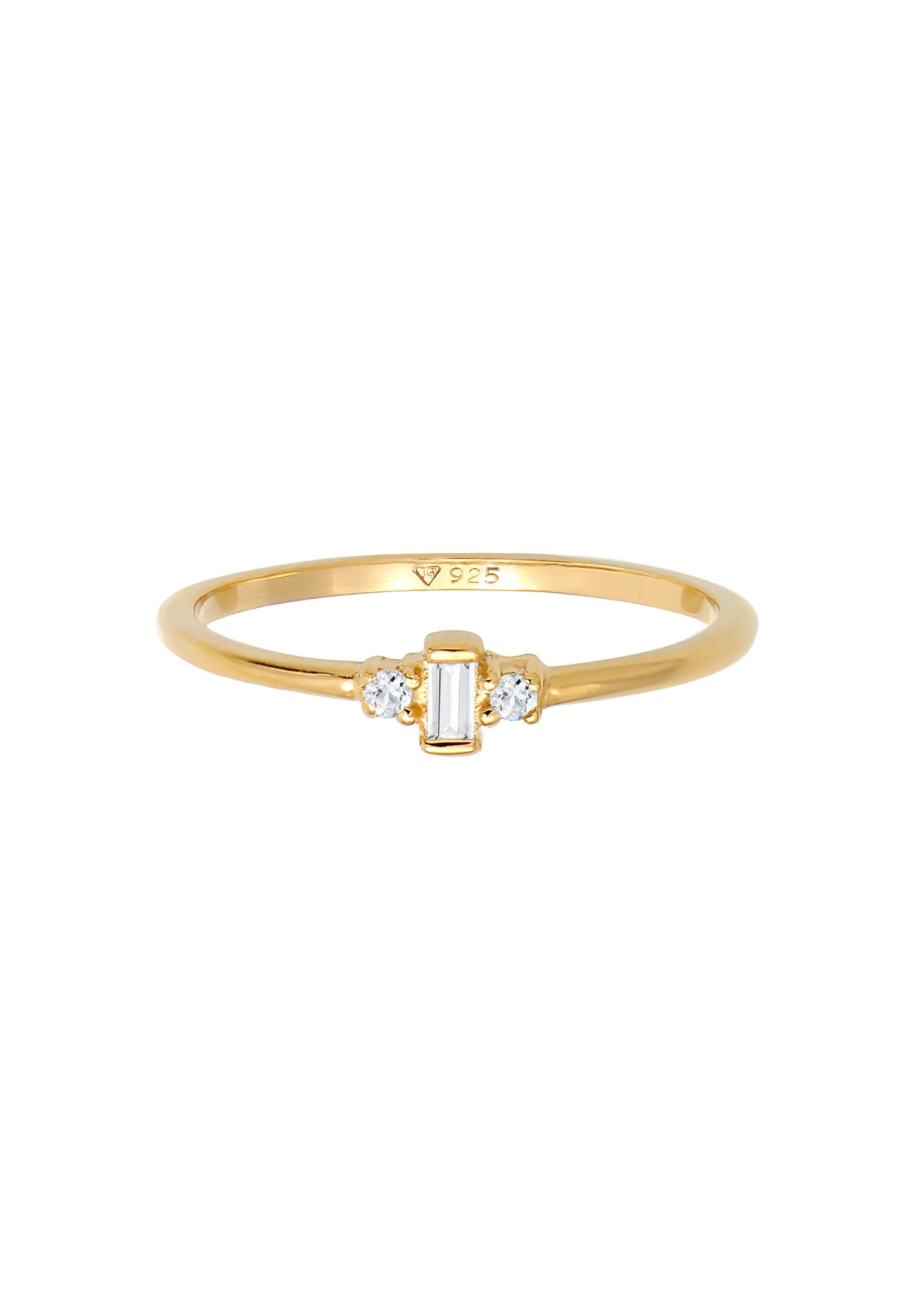 Elli Premium Trauring »Ring Topas Edelstein Rechteck Verlobung 925 Silber«