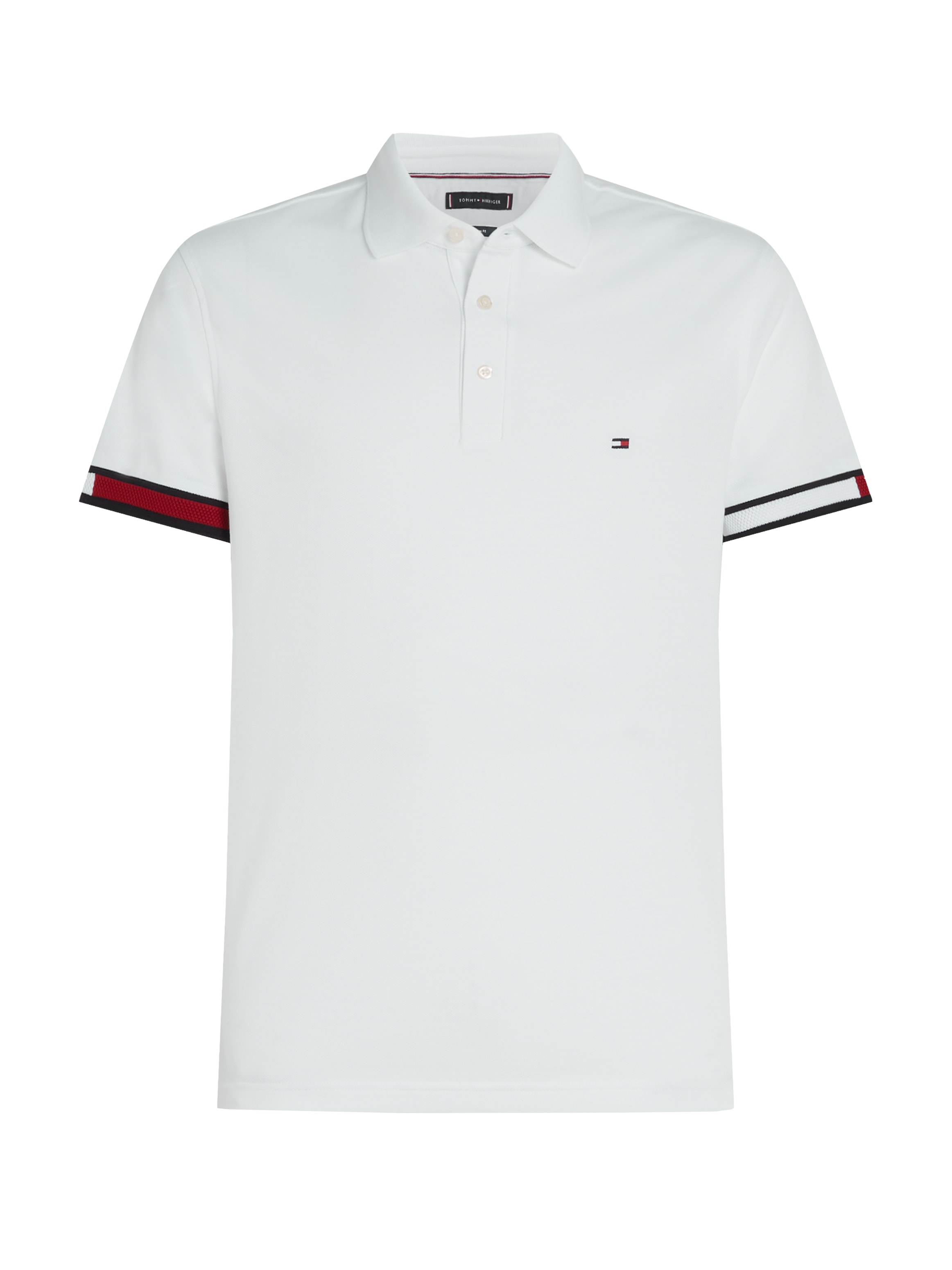 Tommy Hilfiger Poloshirt »FLAG CUFF SLIM POLO«, mit Kontrast-Details