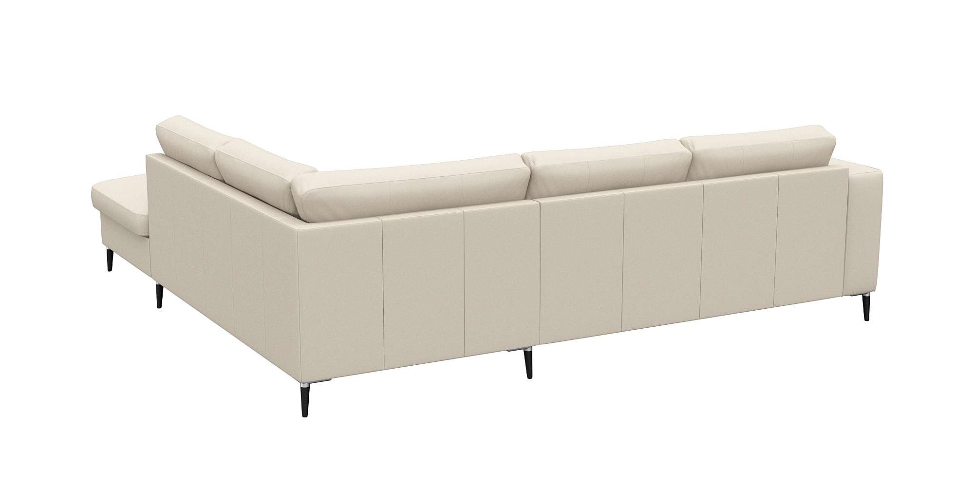 FLEXLUX Ecksofa »Fiore, bequem und komfortabel, zeitlos, OTTOs Choice, L-Form«, breite Armlehnen, Füße Alu/schwarz, B/T 241/225 cm, Kaltschaum im Sitz