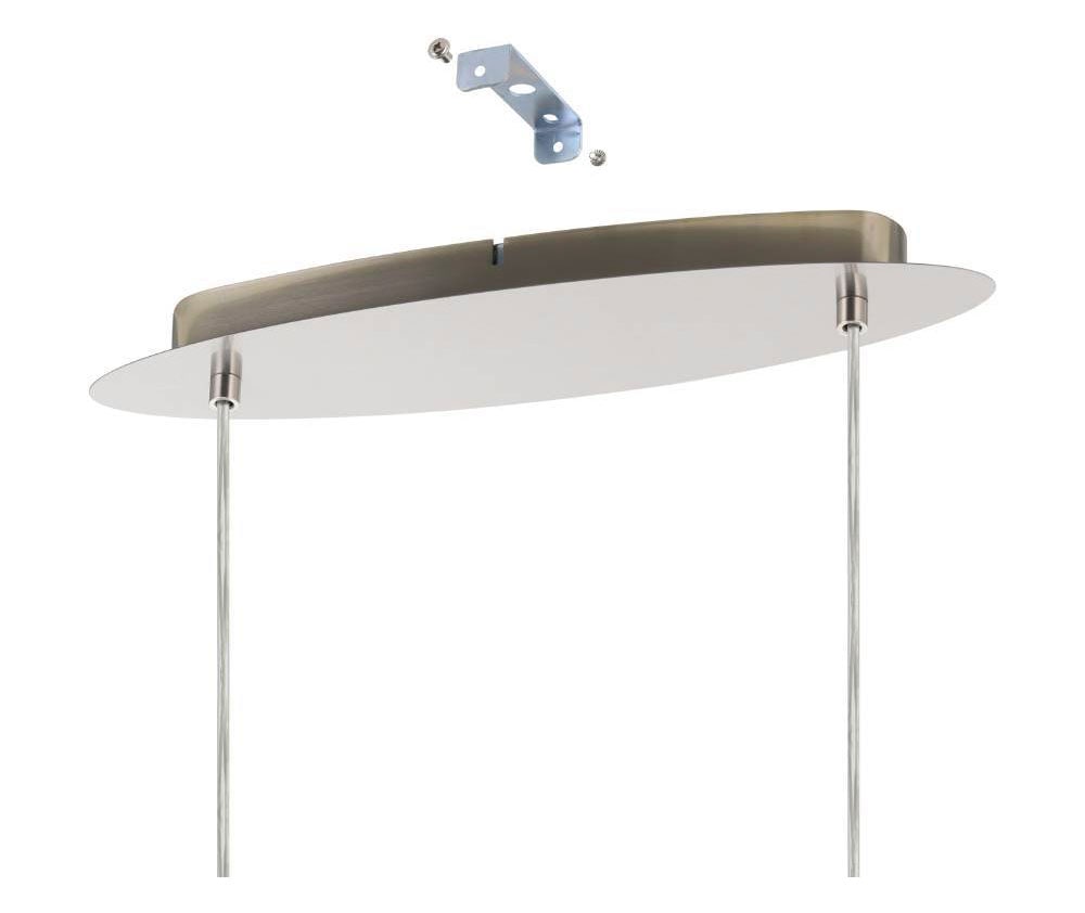 EGLO Hängeleuchte »SENDERO«, 2 flammig, Leuchtmittel E27 | ohne Leuchtmittel, Hängelampe, Stahl in Nickel-Matt, Holz in Ahorn, Natur, E27, 77,5 cm