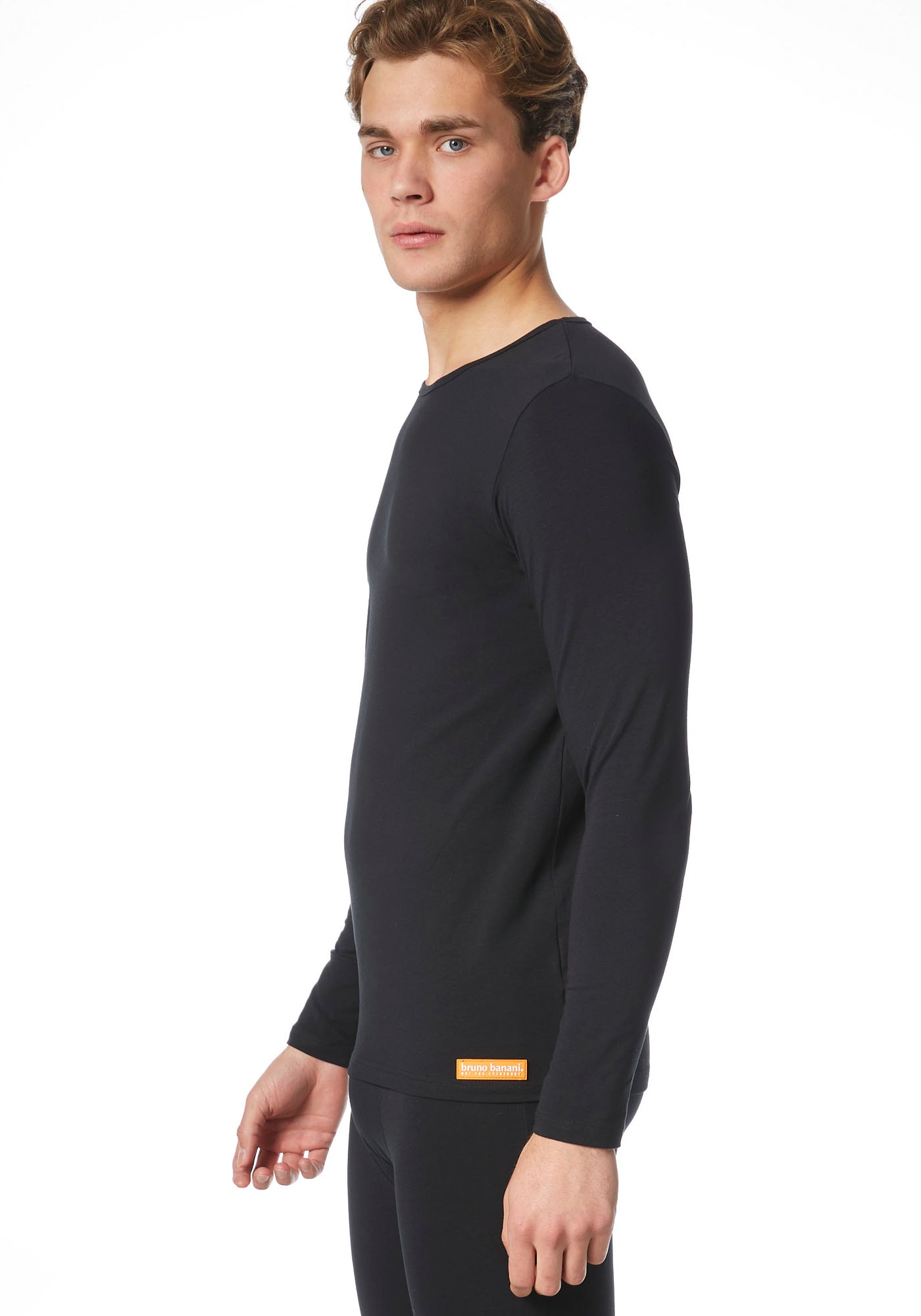 Bruno Banani Unterhemd »Warm Up«, mit kontrastfarbenen Markenlabel