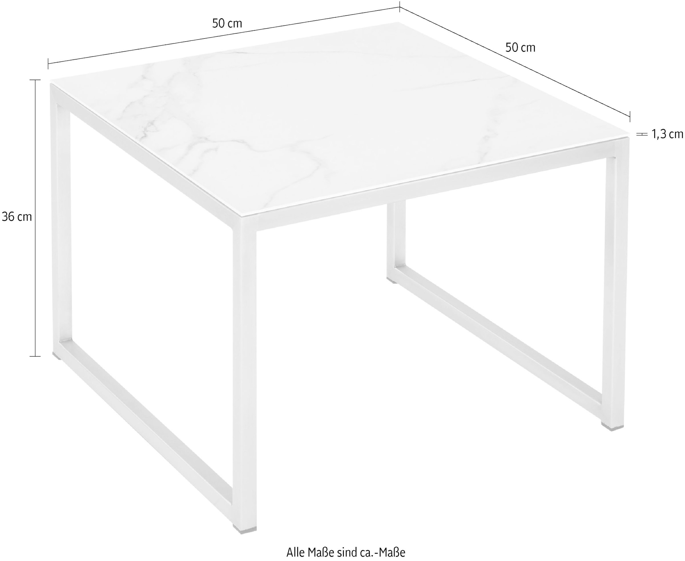 Henke Möbel Beistelltisch, Tischplatte aus Keramik bequem kaufen hochwertiger
