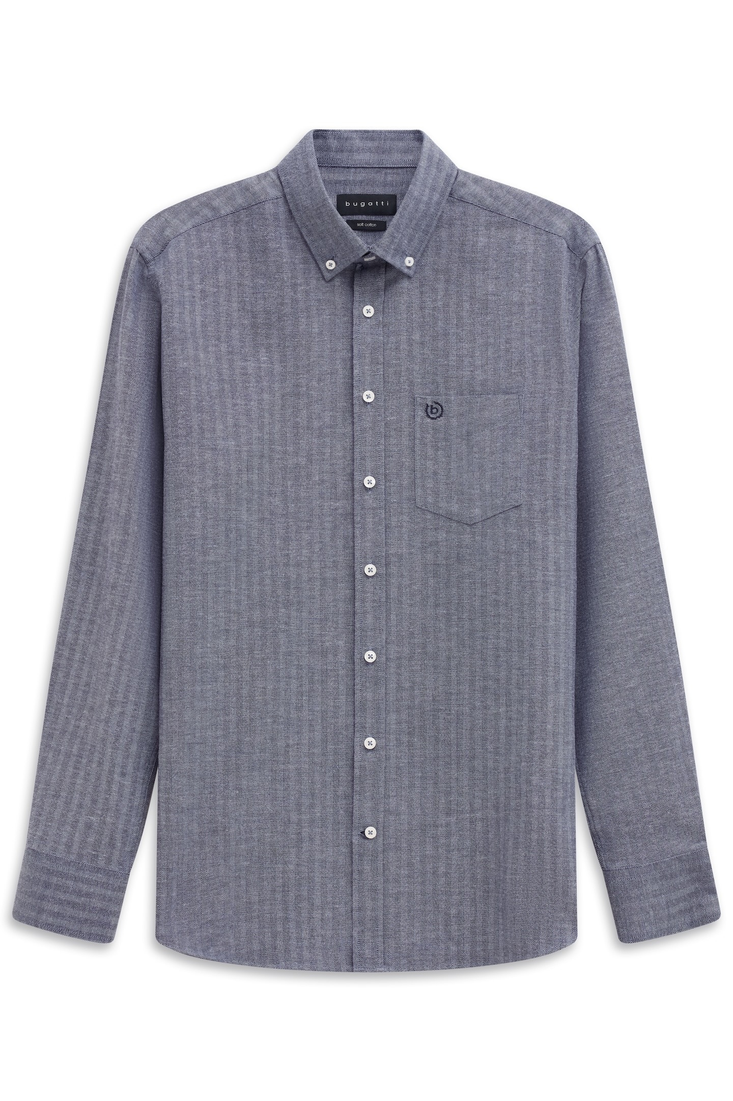 bugatti Langarmhemd »Soft Cotton« im Modern Fit mit Button-Down Kragen