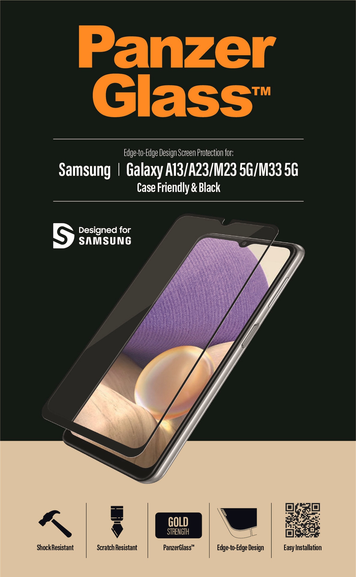 PanzerGlass Displayschutzglas »Displayschutzglas CF antibakteriell«, für Samsung Galaxy A13/A23-Samsung Galaxy M23 5G/M33 5G, (1 St.)
