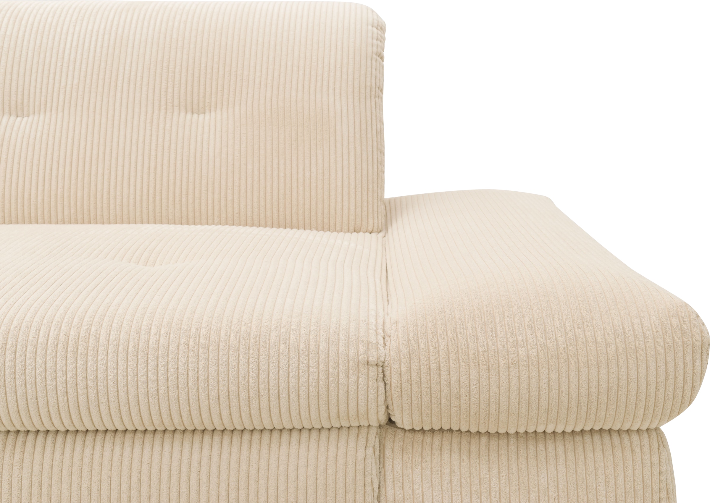 DOMO collection Ecksofa »Moric Luxus - B/T/H 300/172/80 cm, XXL-Format«, L-Form, 140kg Belastung/Sitz, in Cord, Chenille, Kunstleder