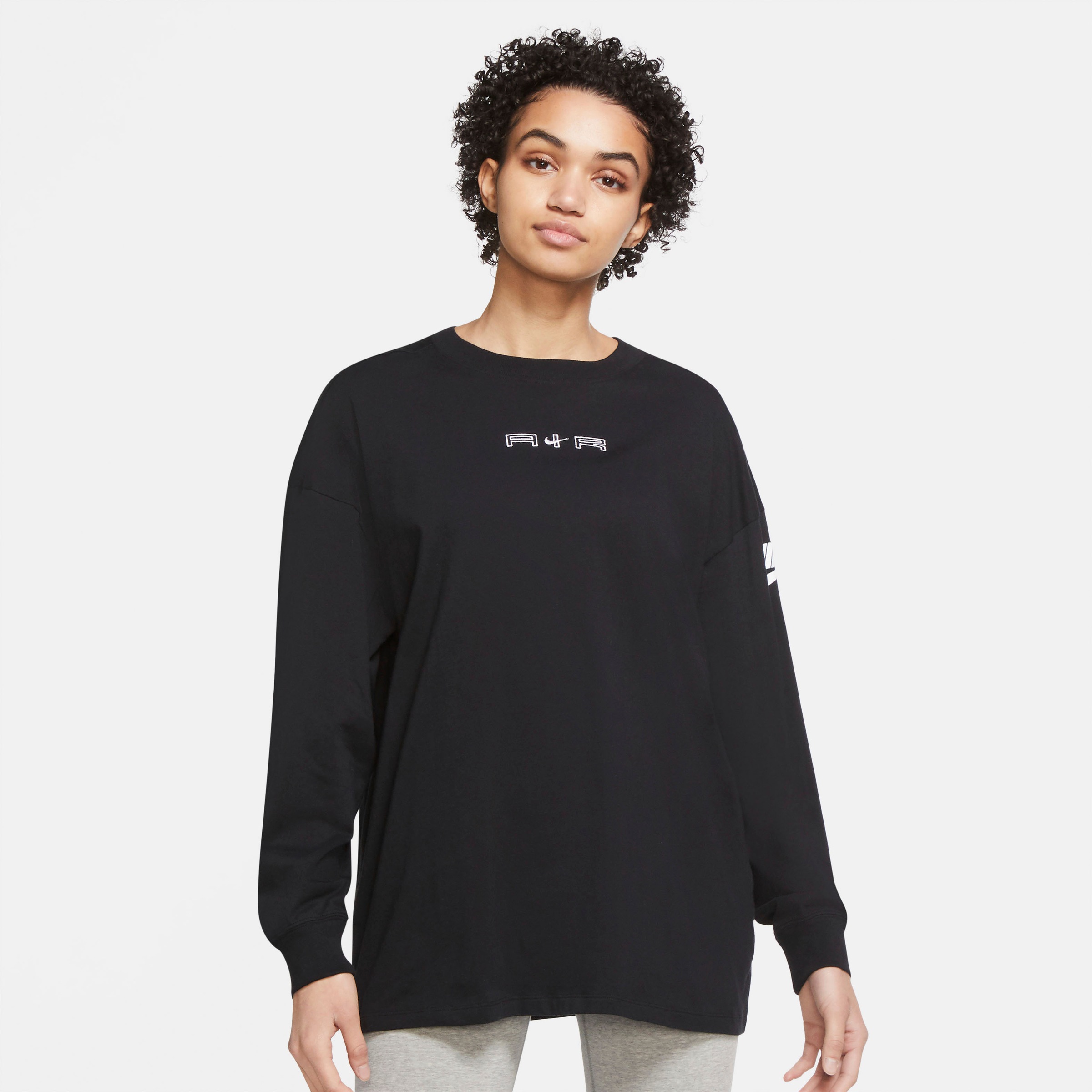 nike womens plus crew neck long sleeve sweatshirt