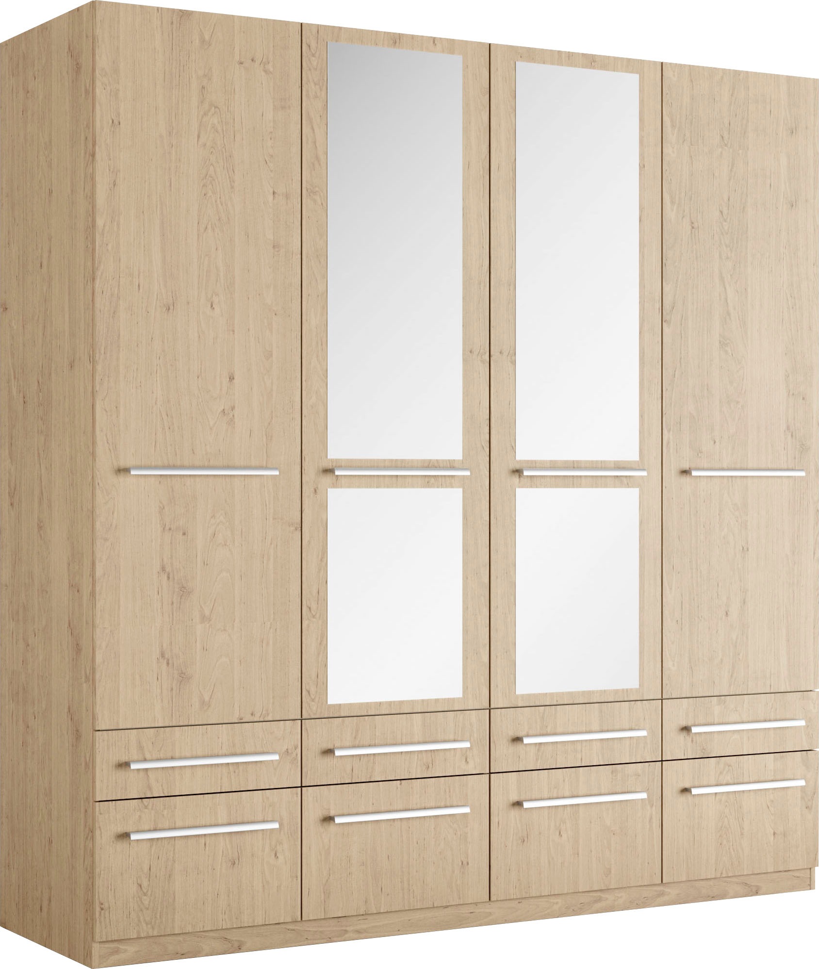 priess Kleiderschrank »Schrank Garderobe Wäscheschrank Barcelona in 5 Breiten«, viel Stauraum, geräumige Schubkästen, mit Spiegel, MADE IN GERMANY