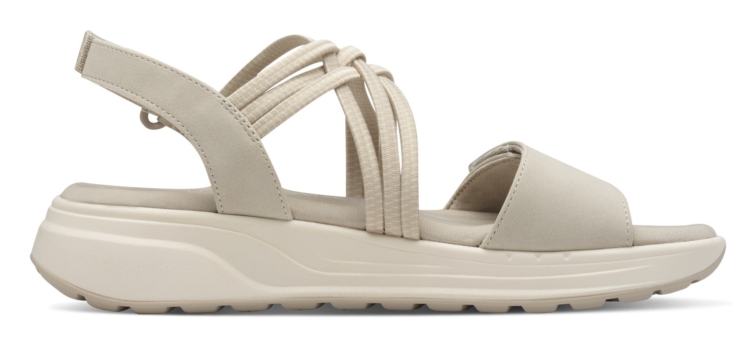 Tamaris Keilsandalette  , Plateau, Bequemschuh, Sandale mit elastischen, überkreuzten Riemchen