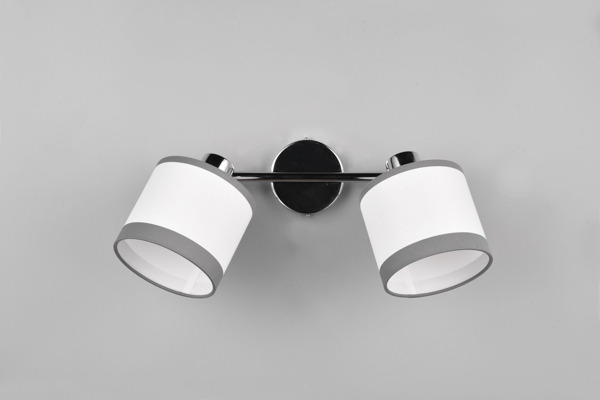 REALITY Leuchten Deckenstrahler »DAVOS, Deckenspot 2-flammig exkl 2xE14 max 10 W Stoffschirm zweifarbig«, 2 flammig, Leuchtmittel E14 | Leuchtmittel wechselbar, Wandspot Deckenspot schwenkbar Leuchtmittel wechselbar Flur Küche