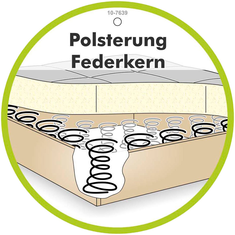 Jockenhöfer Gruppe Recamiere »Romeo, Breite: 164cm, Liegefläche: 90x210 cm« inklusive Bettfunktion und Bettkasten, Federkernpolsterung