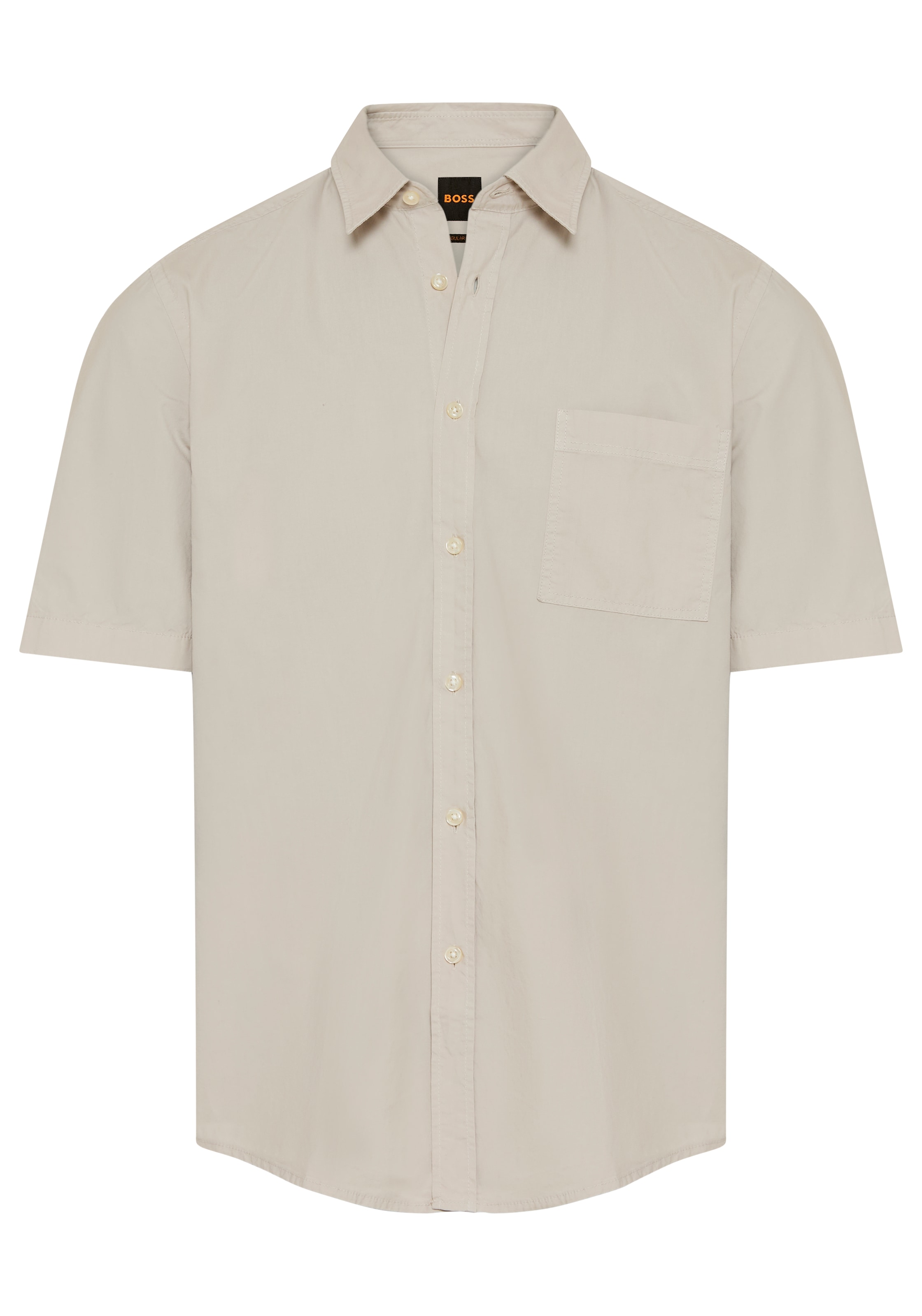 BOSS ORANGE Kurzarmhemd Regular Fit, Kentkragen, Kurzarm