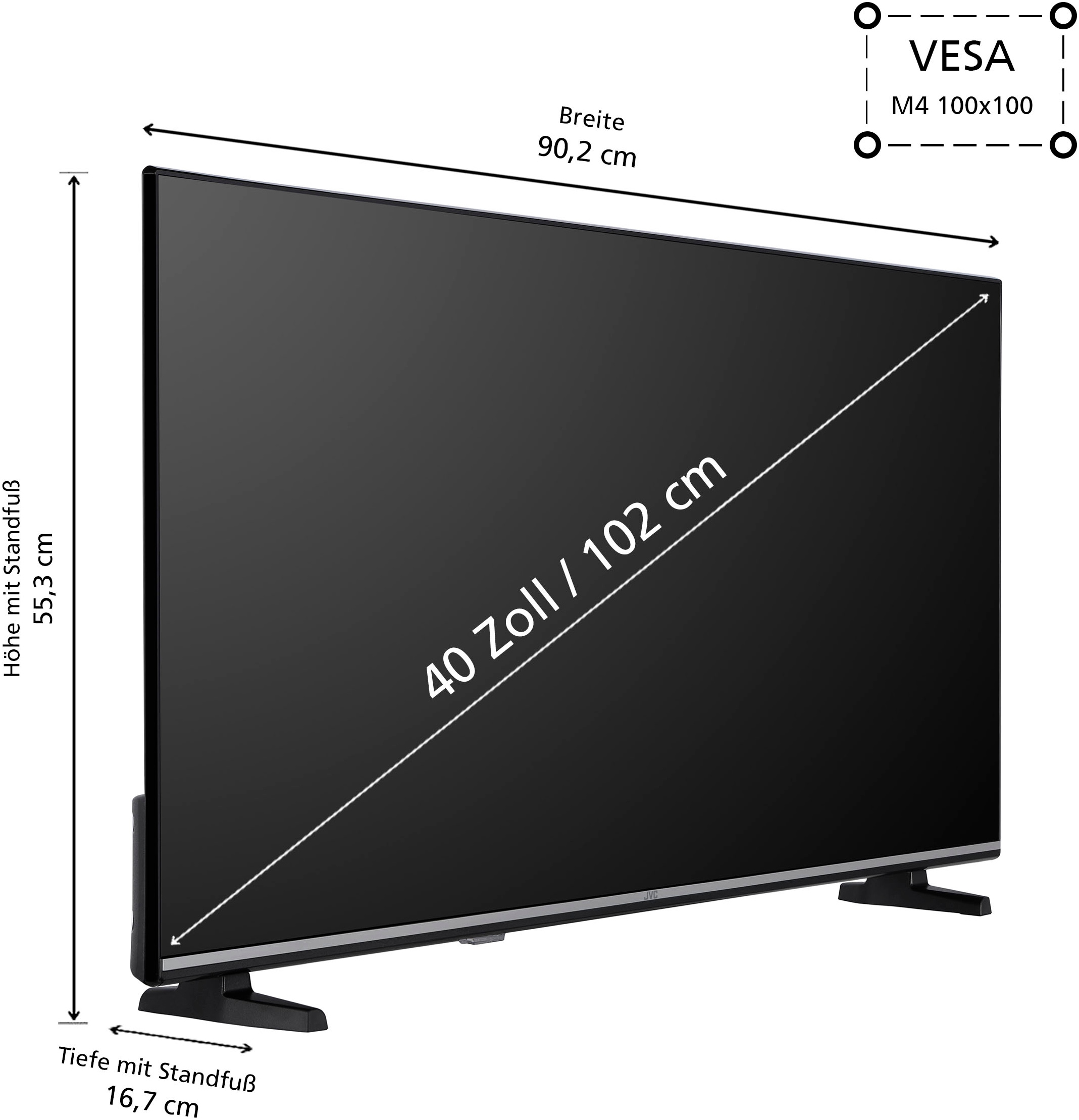 JVC LED-Fernseher »LT-40VDF5455«, Smart-TV