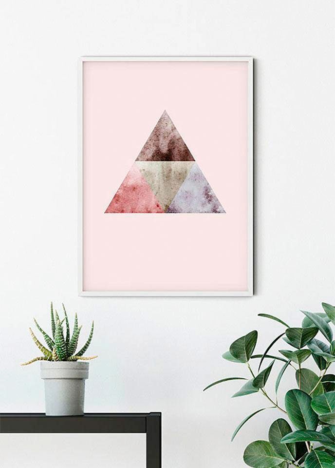 Komar Bild »Triangles Top Red« Formen | Kunst 1 Stk. tlg. Wandbild zur Dekoration - ohne Rahmen