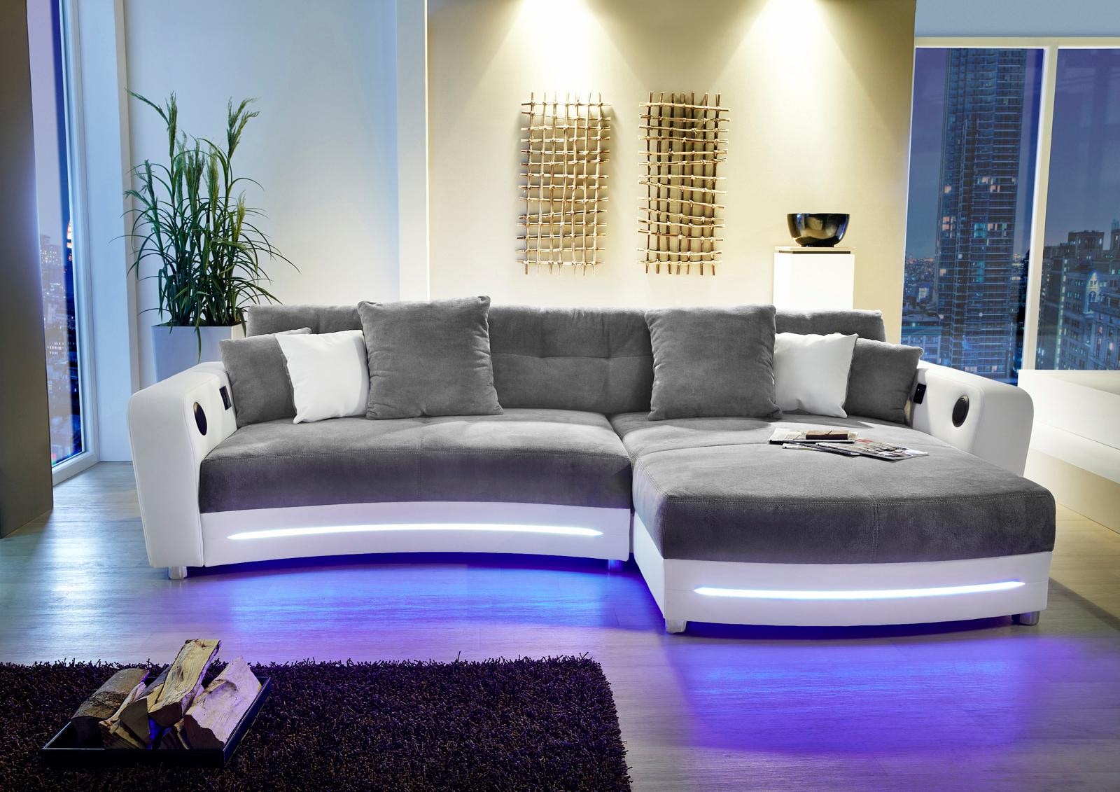 Jockenhöfer Gruppe Ecksofa Laredo, inklusive RGB-LED-Beleuchtung und Bluetooth-Soundsystem