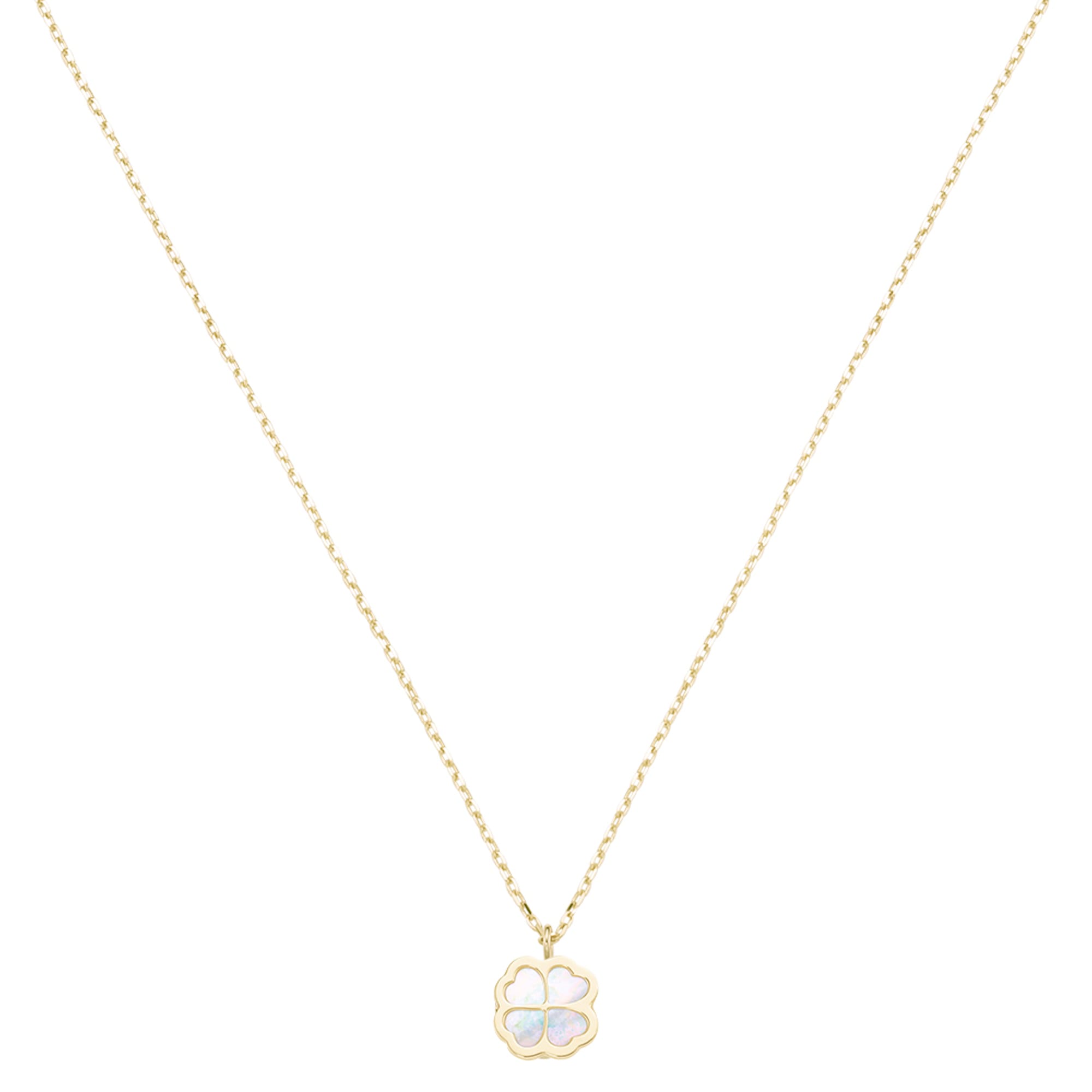 Luigi Merano Goldkette »Kette Kleeblatt-Anhänger mit Perlmutt, Gold 375«
