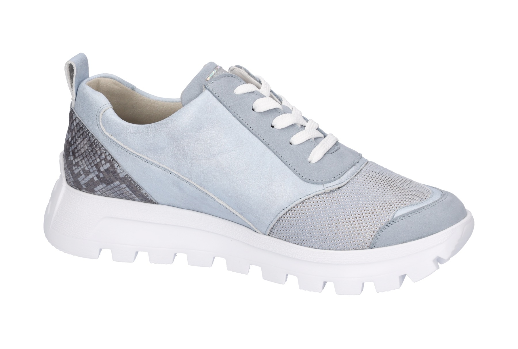 Waldläufer Plateausneaker »H-AJALA«, Halbschuh, Schnürschuh, Freizeitschuh mit Kontrastbesätzen, Weite H