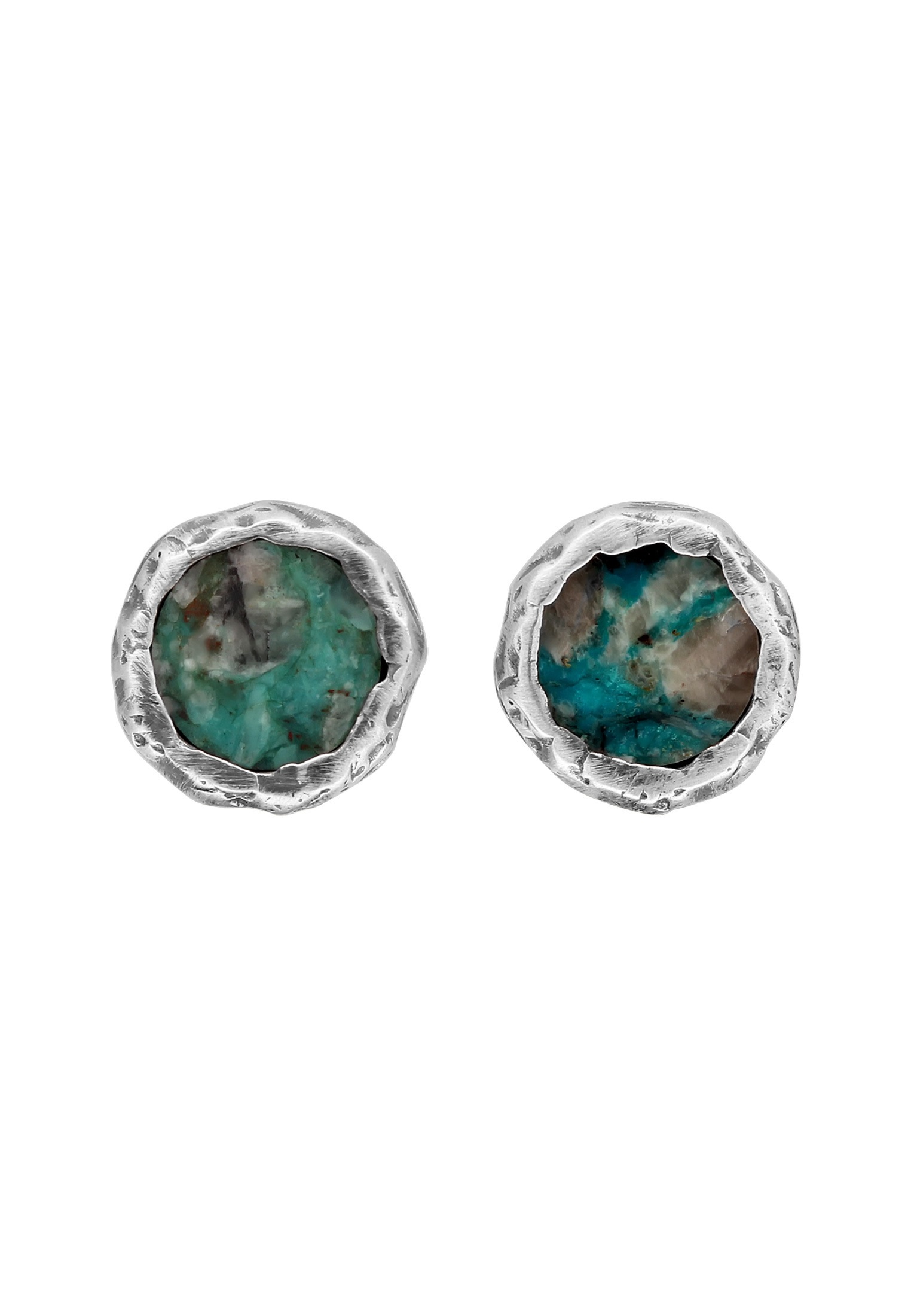 HAZE & GLORY Paar Ohrstecker »Ohrringe Ohrstecker Chrysocolla Blaugrün 925 Sterling Silber«