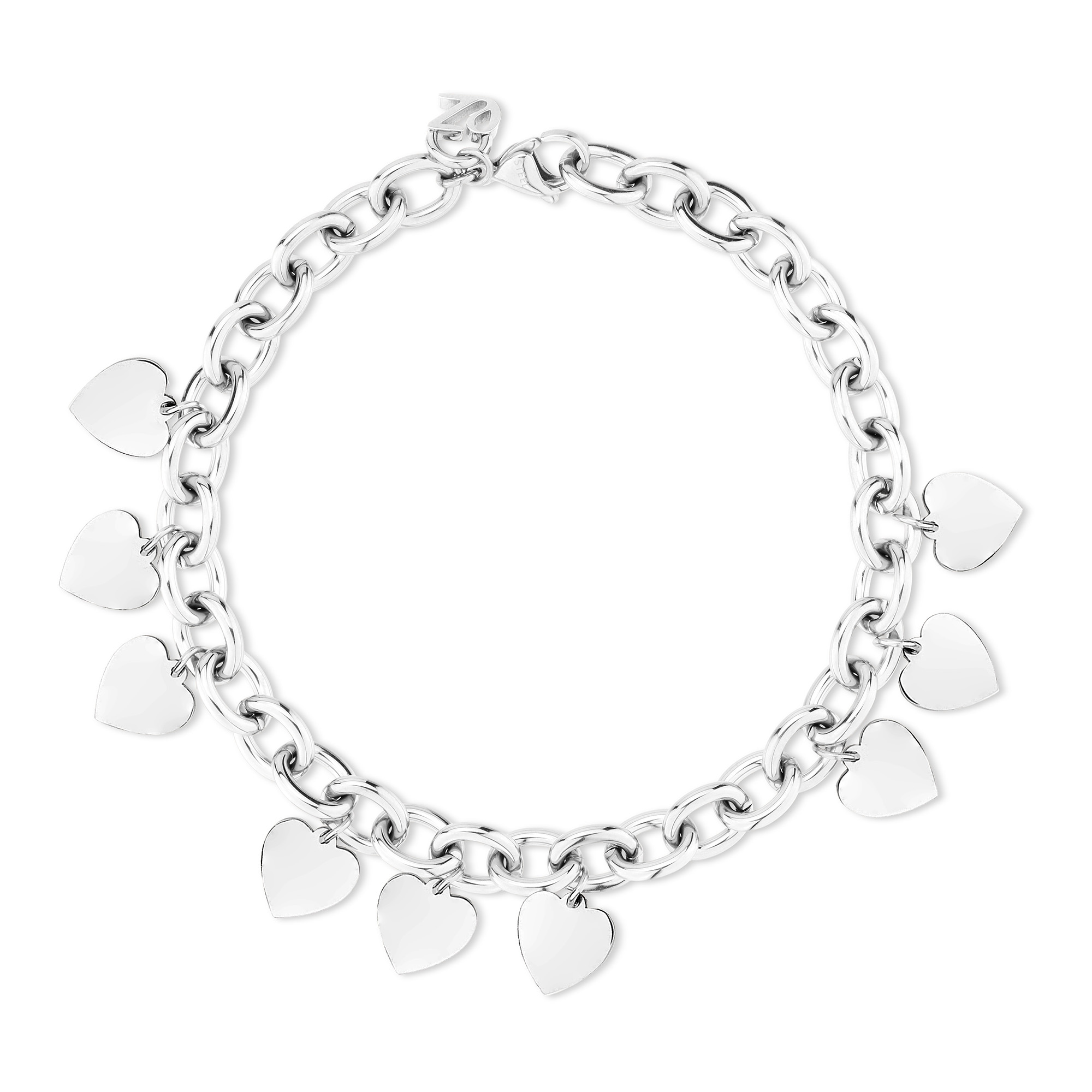 Echtzeit Armband »Schmuck Geschenk Edelstahl Armkette Endless Love Herzen«