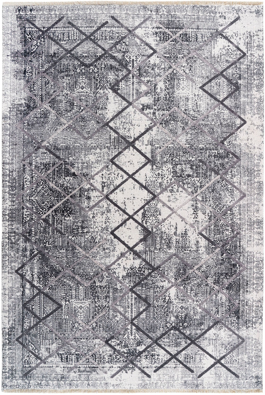 Obsession Teppich Karo Design, Valencia Fransen, mit Materialien, 633«, waschbar »My modernes rechteckig, recycelte