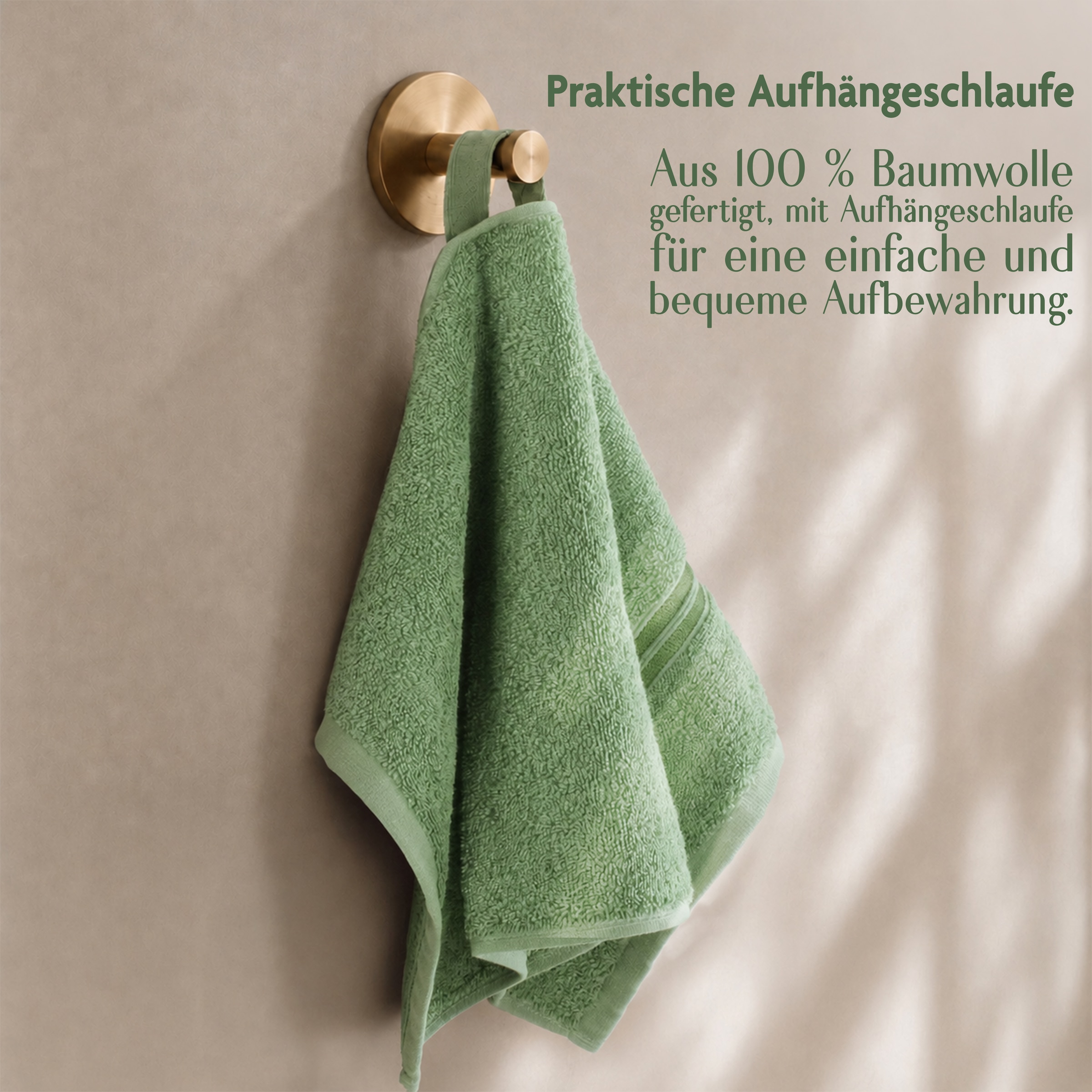 HAMMETEX Gaestehandtuecher »5er Set, 30x50 cm, weich & saugstark, 100% Baumwolle« mit Bordüre, einfarbig, Schlaufe, 100% Baumwolle Frottee
